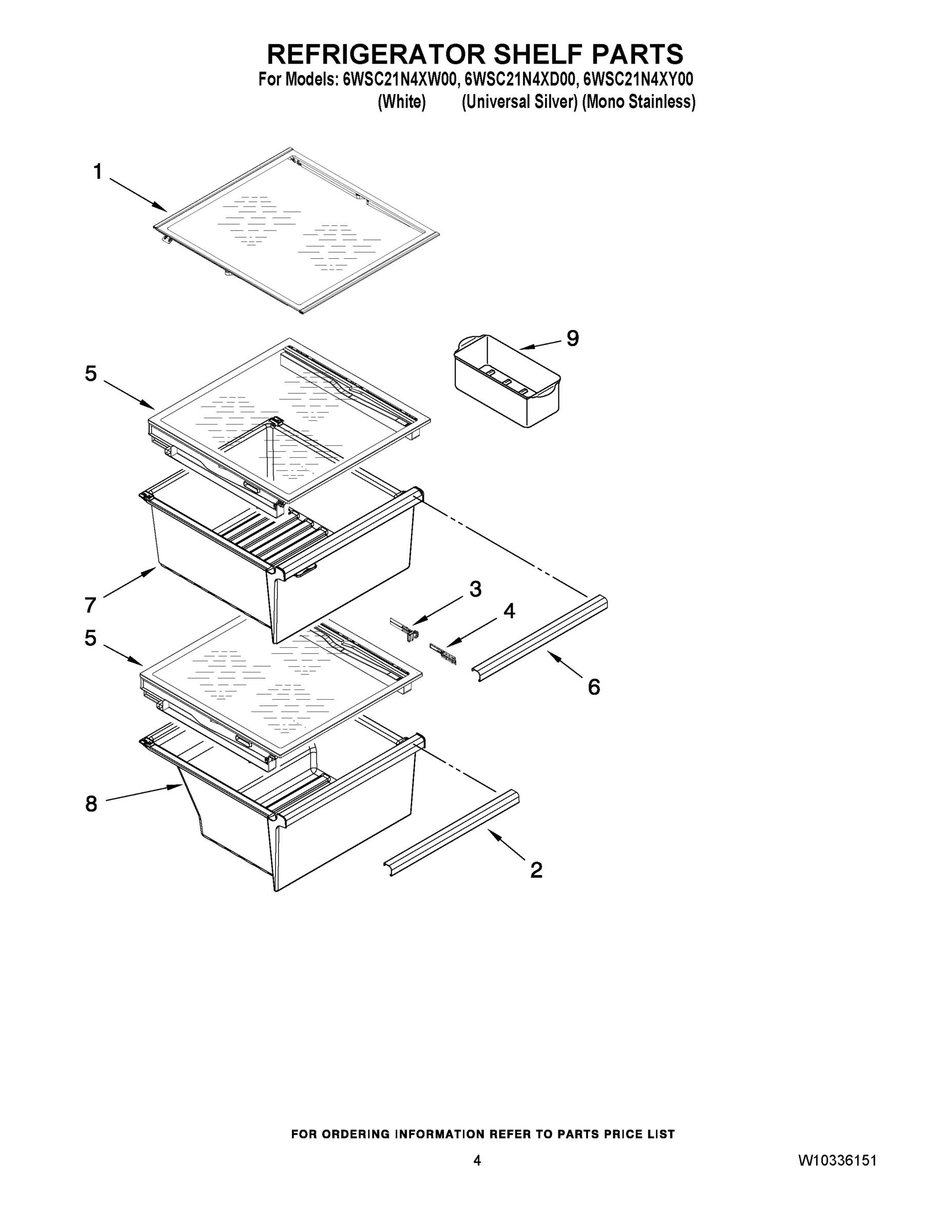 03 - REFRIGERATOR SHELF PARTS