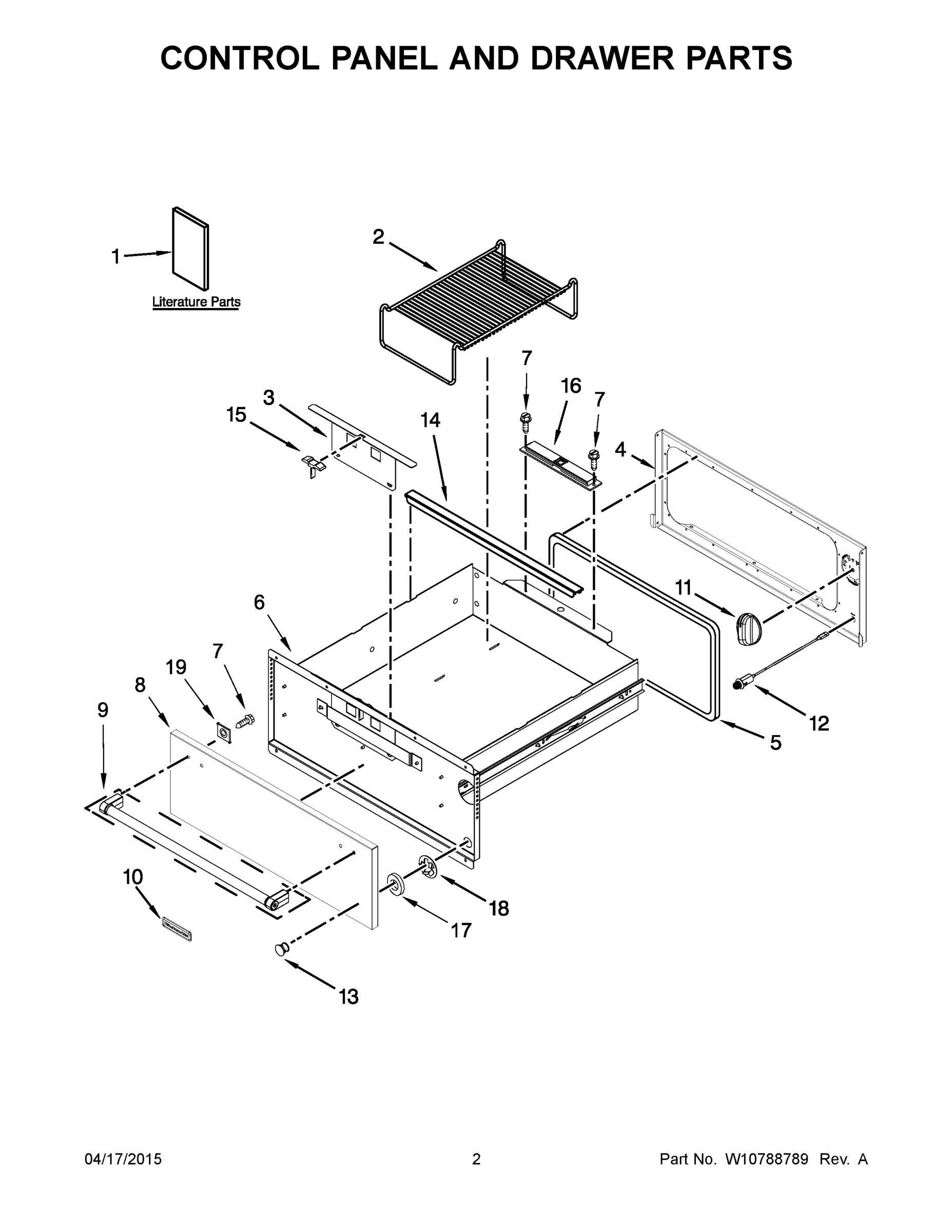 02 - CONTROL PANEL AND DRAWER PARTS