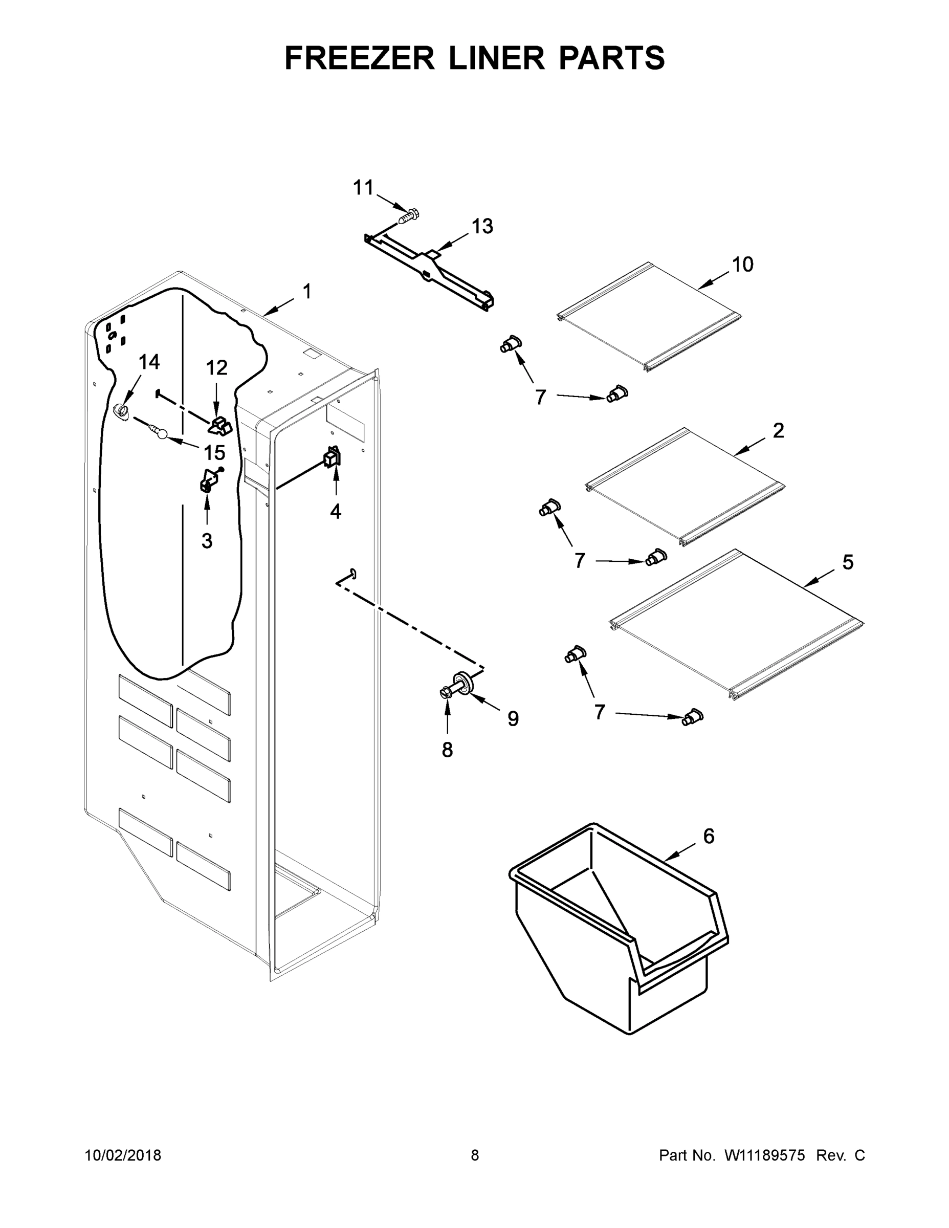05 - FREEZER LINER PARTS