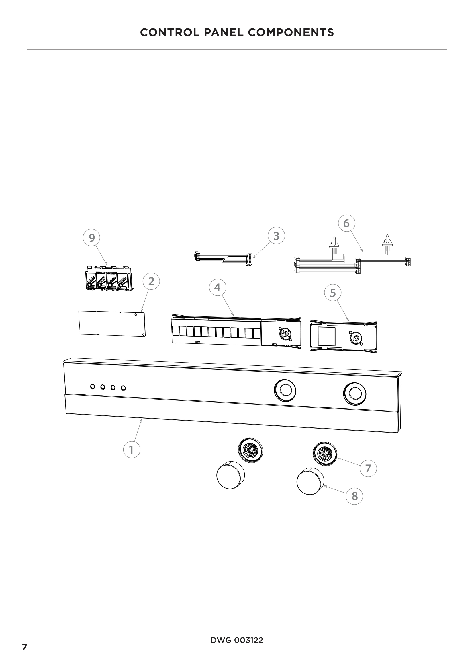 CONTROL PANEL COMPONENTS