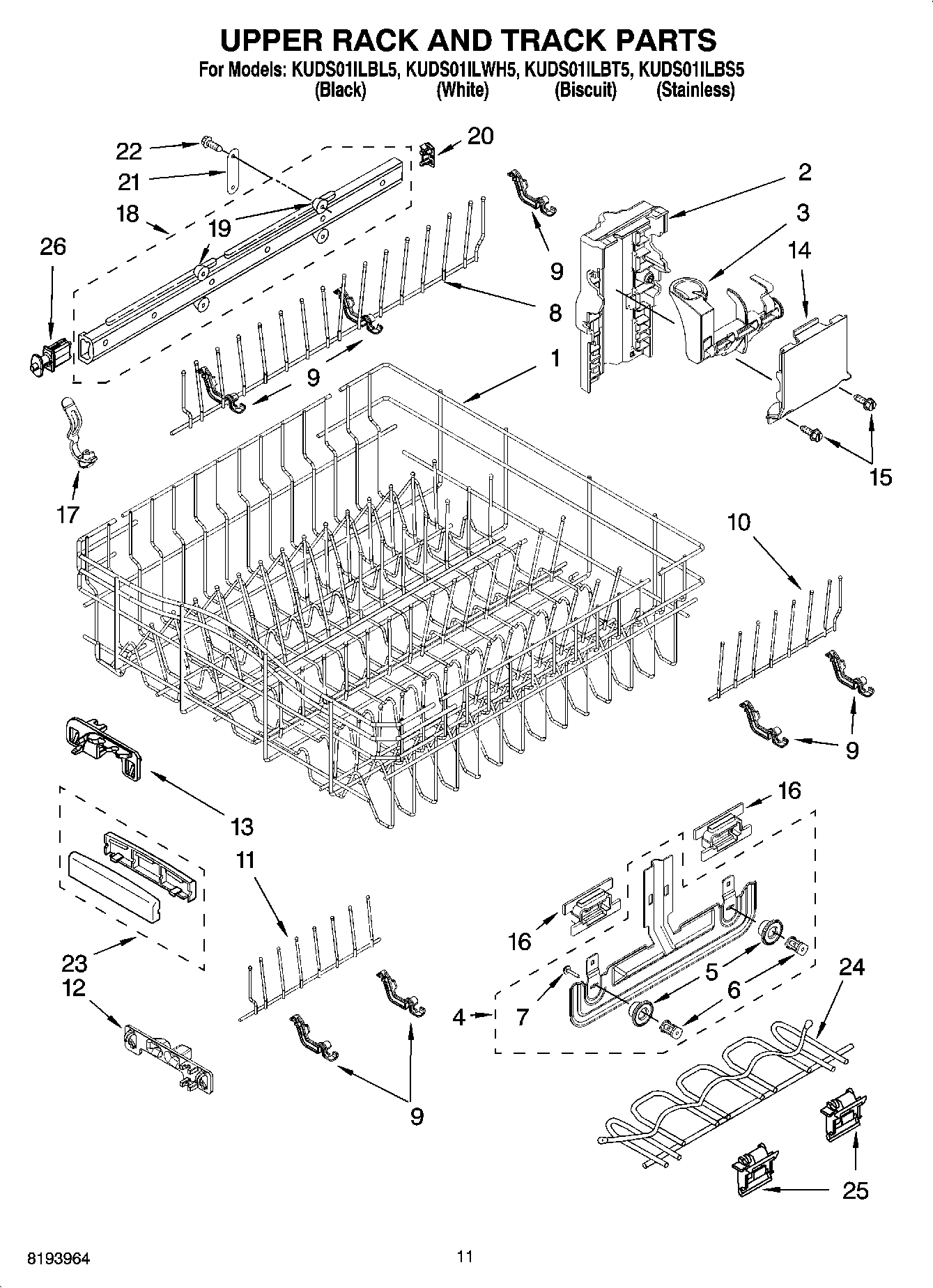 09 - UPPER RACK AND TRACK PARTS