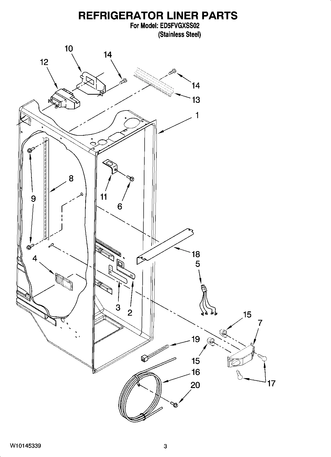 02 - REFRIGERATOR LINER PARTS