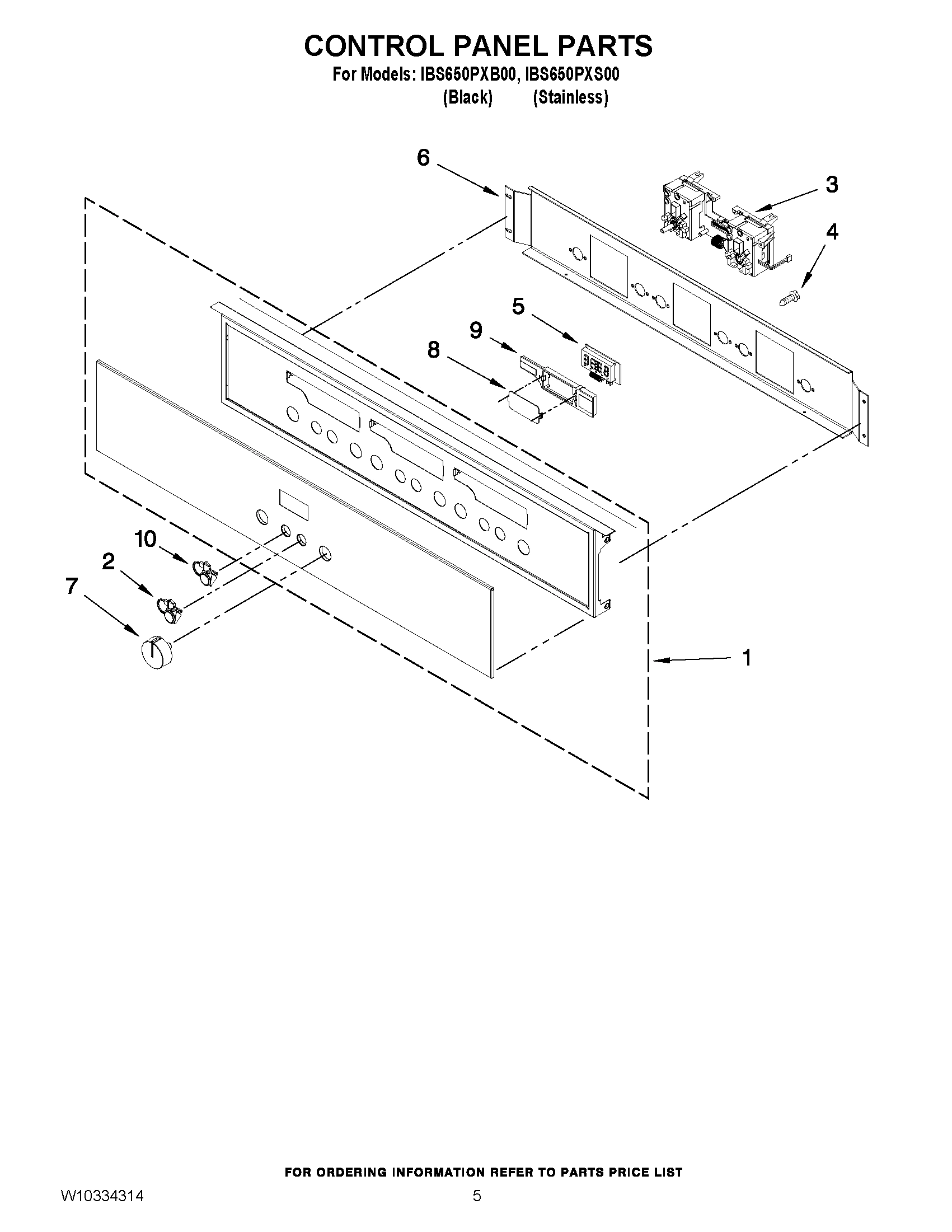 04 - CONTROL PANEL PARTS
