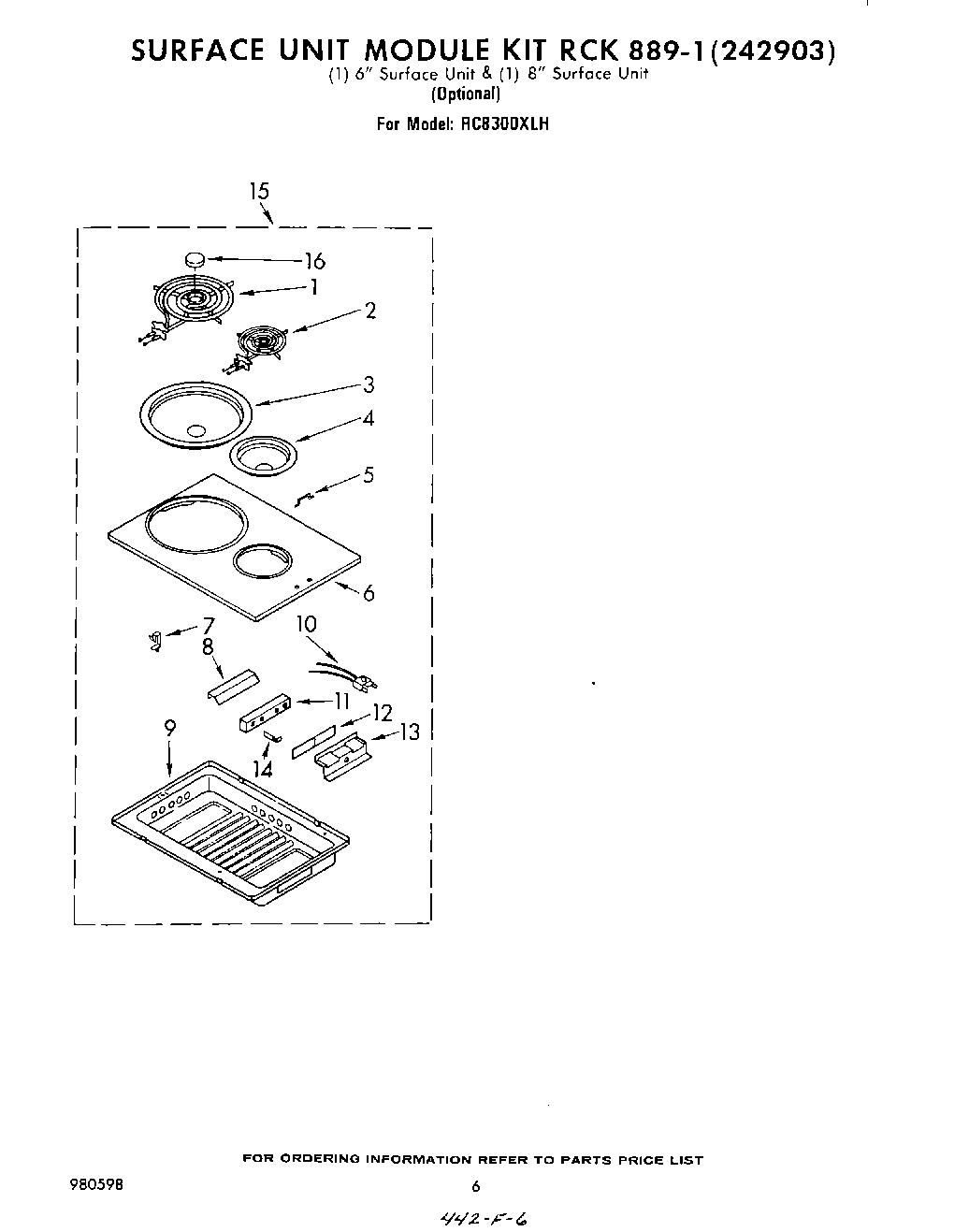 06 - SURFACE UNIT KIT RCK889-1