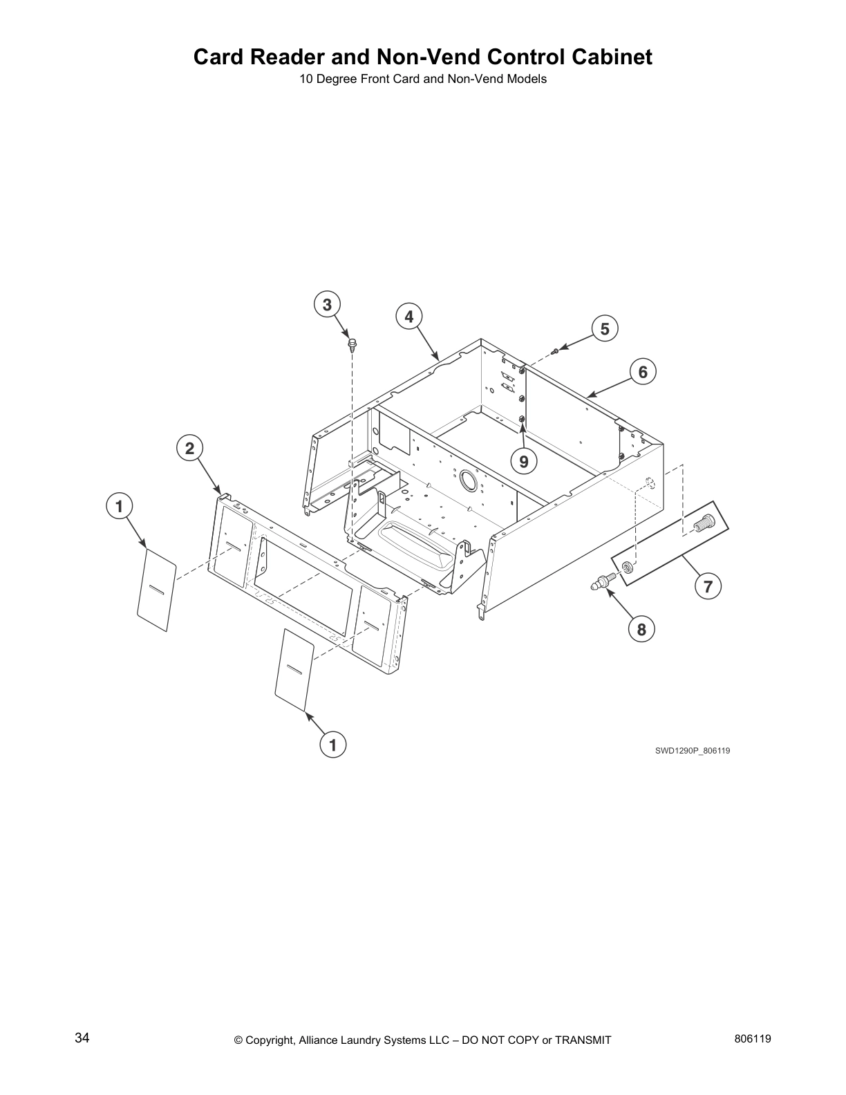 Card Reader and Non-Vend Control Cabinet