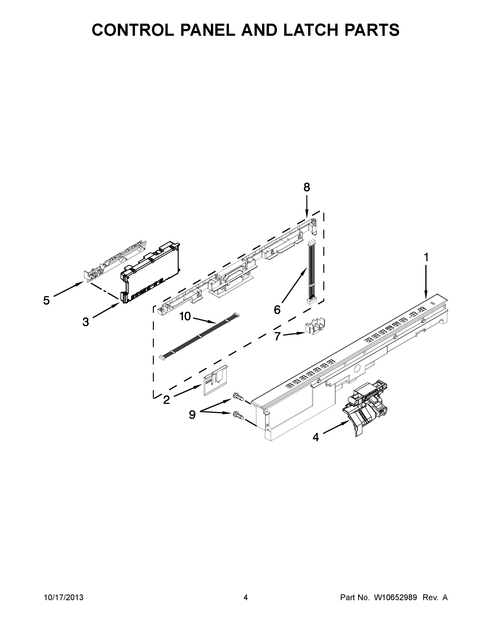 03 - CONTROL PANEL AND LATCH PARTS