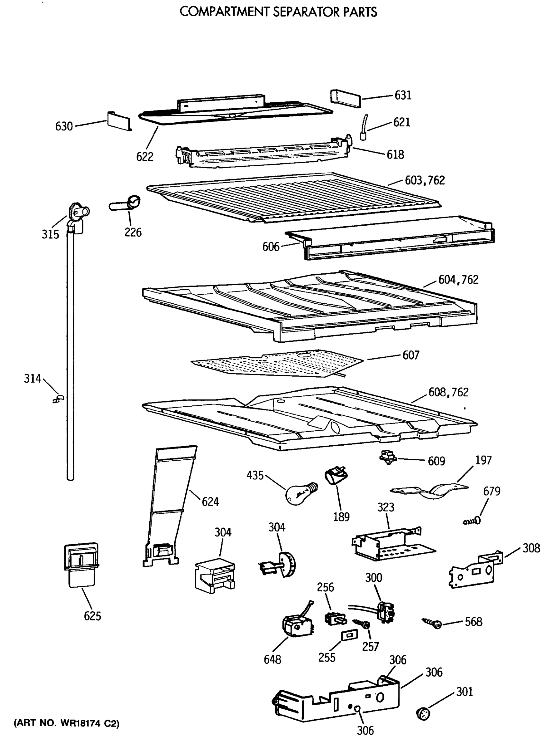 COMPARTMENT SEPARATOR PARTS