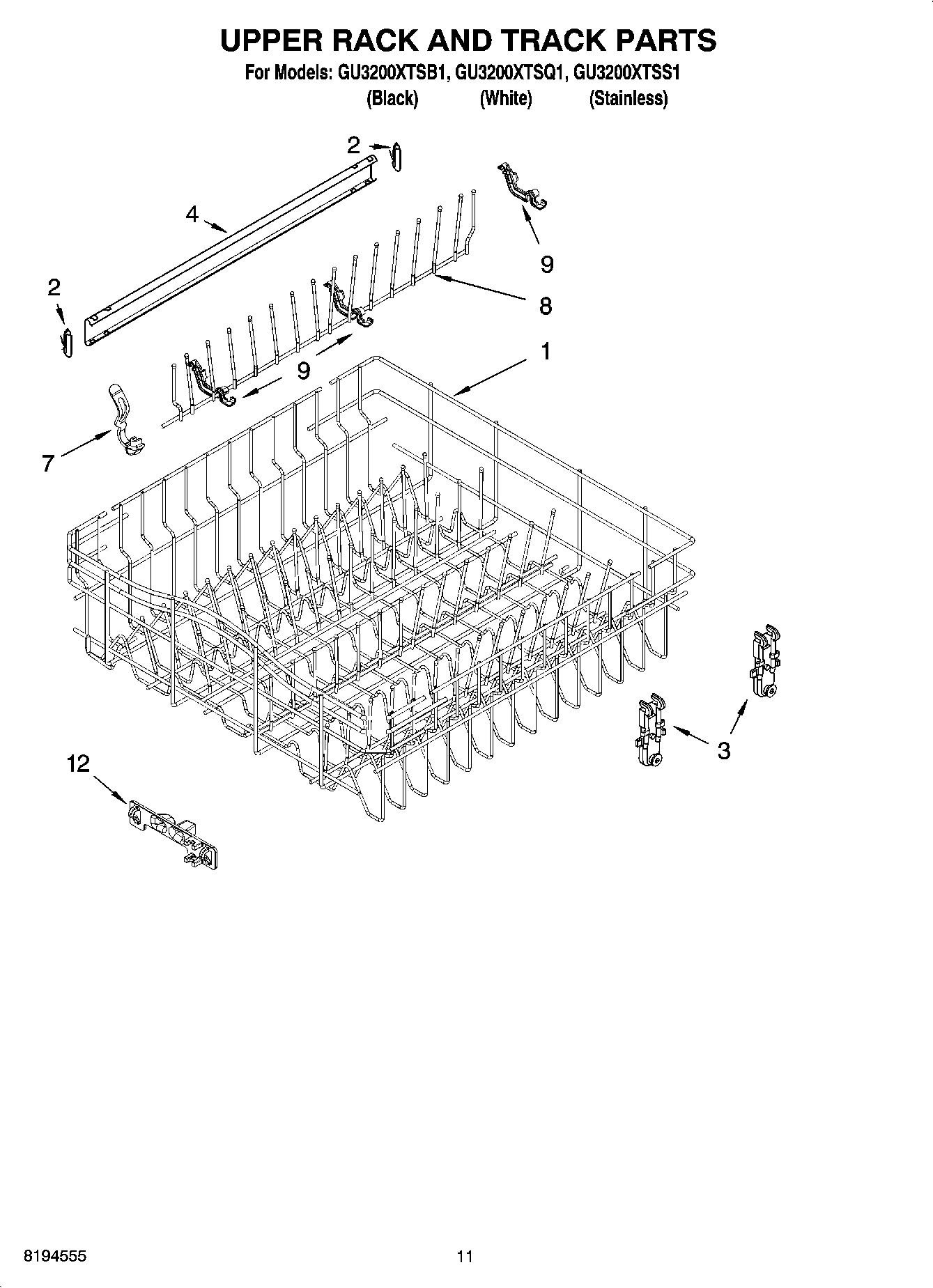 09 - UPPER RACK AND TRACK PARTS