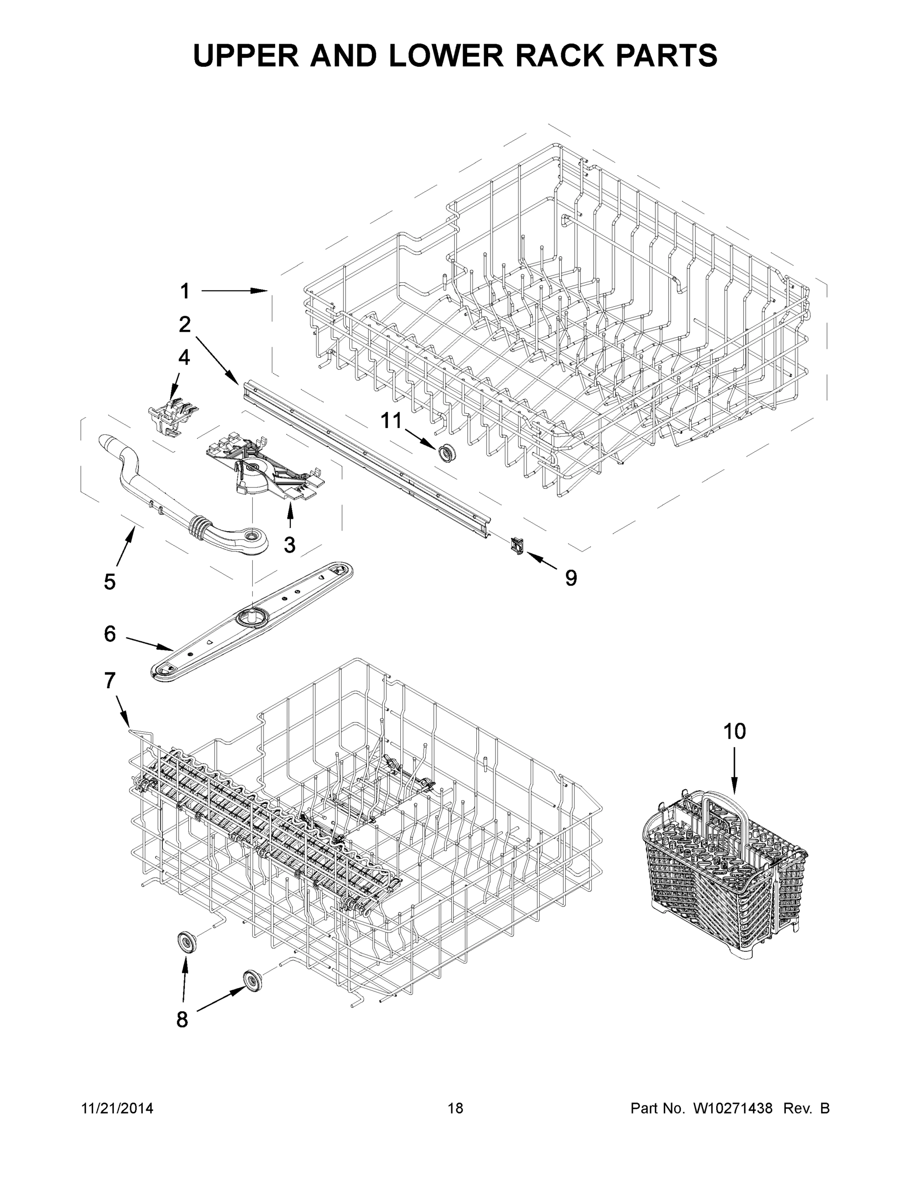10 - UPPER AND LOWER RACK PARTS