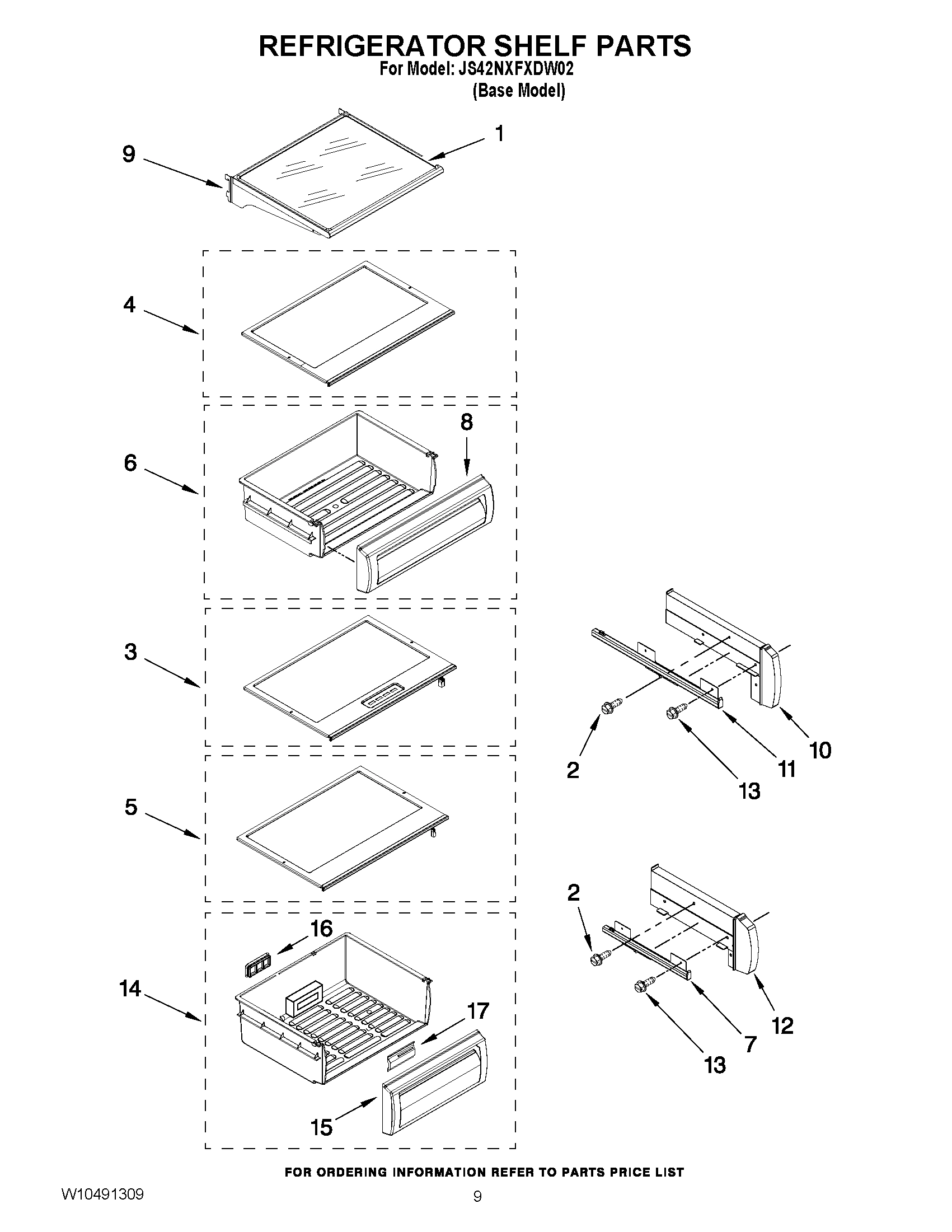 07 - REFRIGERATOR SHELF PARTS