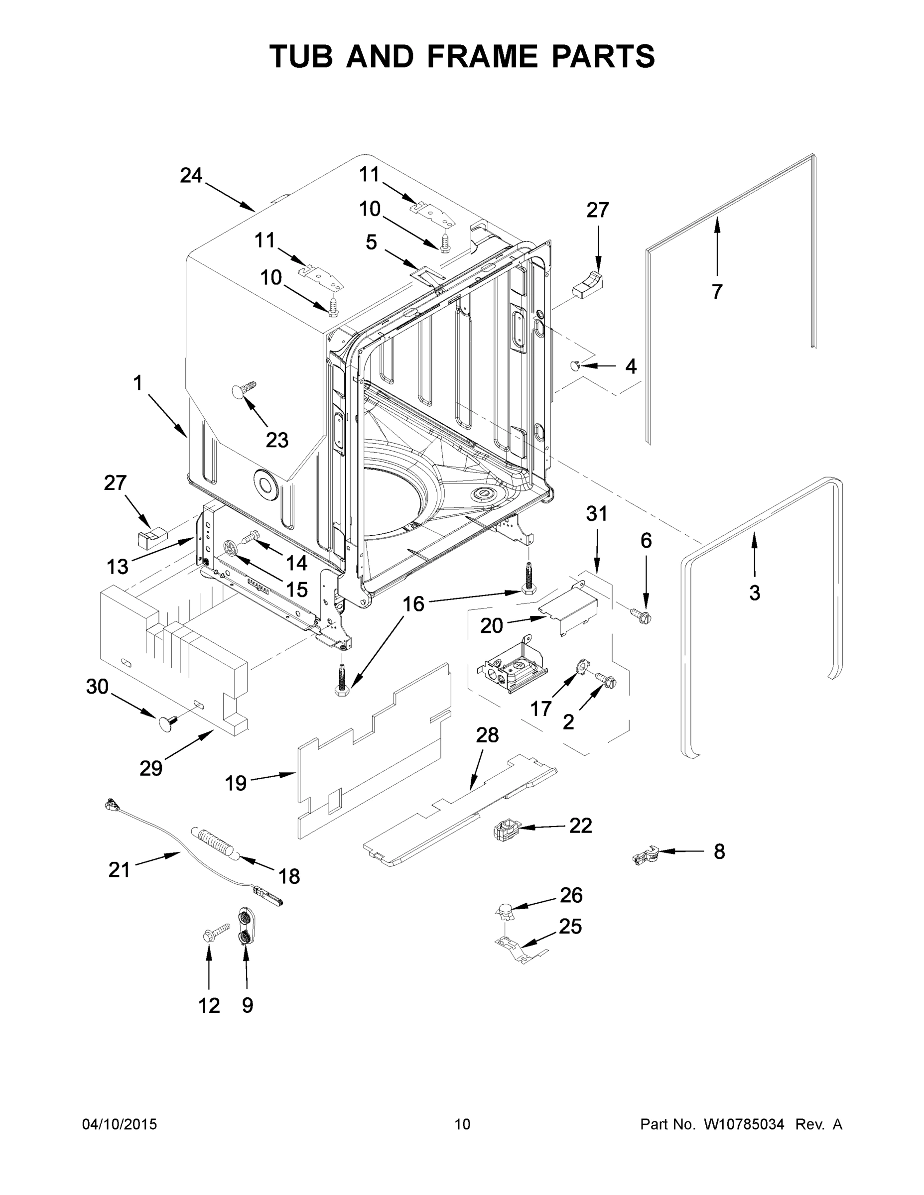 06 - TUB AND FRAME PARTS