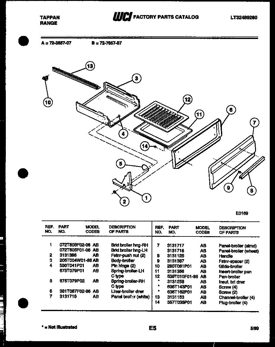 05 - BROILER DRAWER PARTS