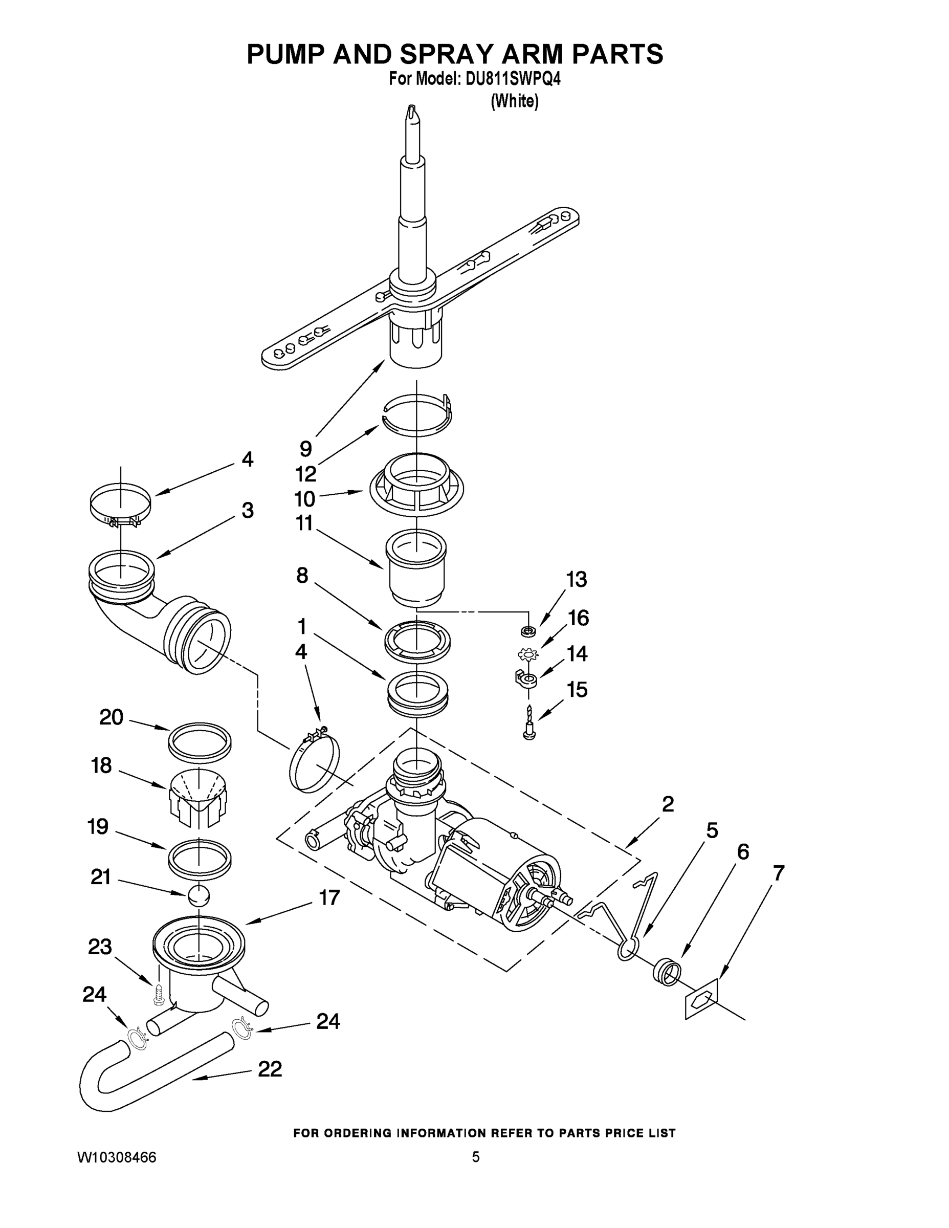 04 - PUMP AND SPRAY ARM PARTS