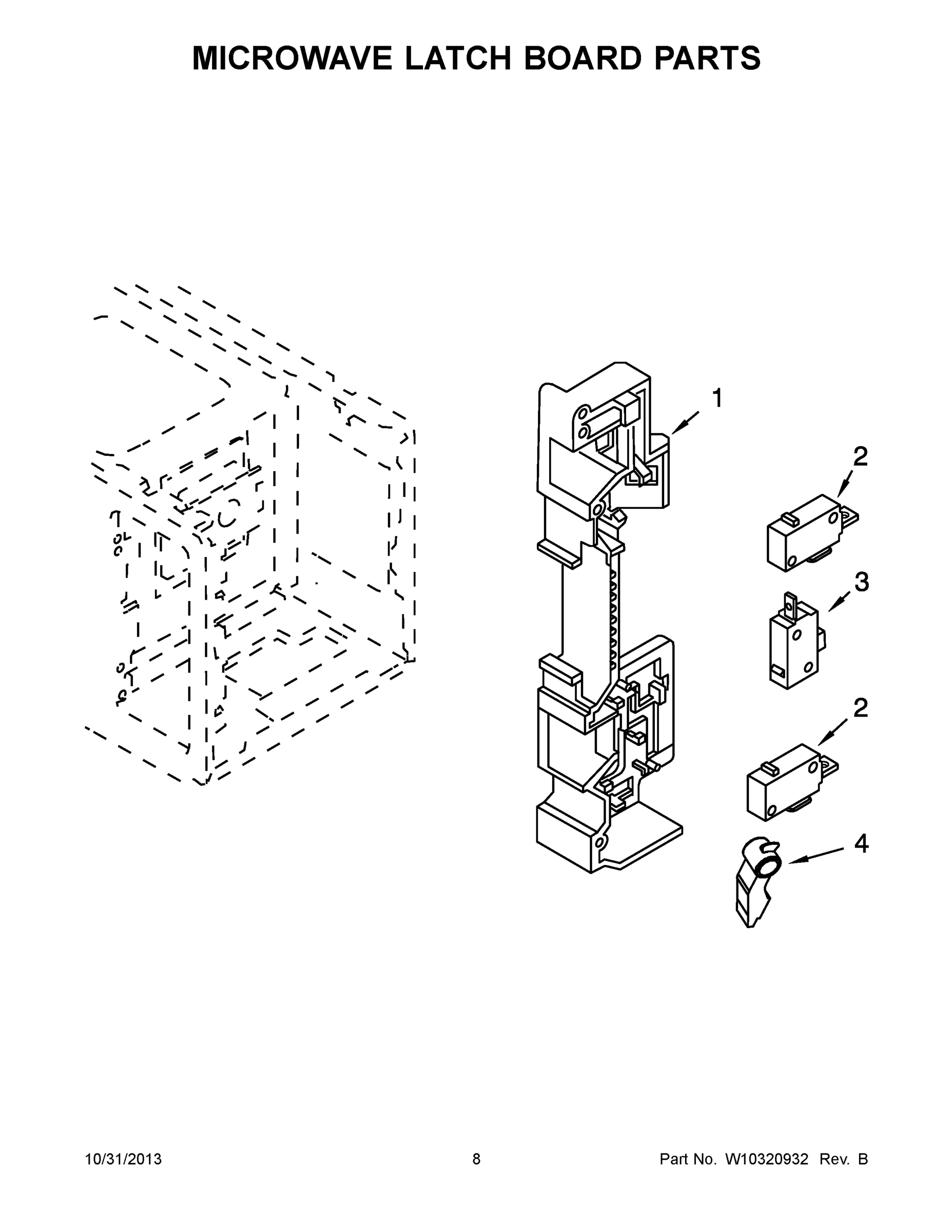 05 - MICROWAVE LATCH BOARD PARTS