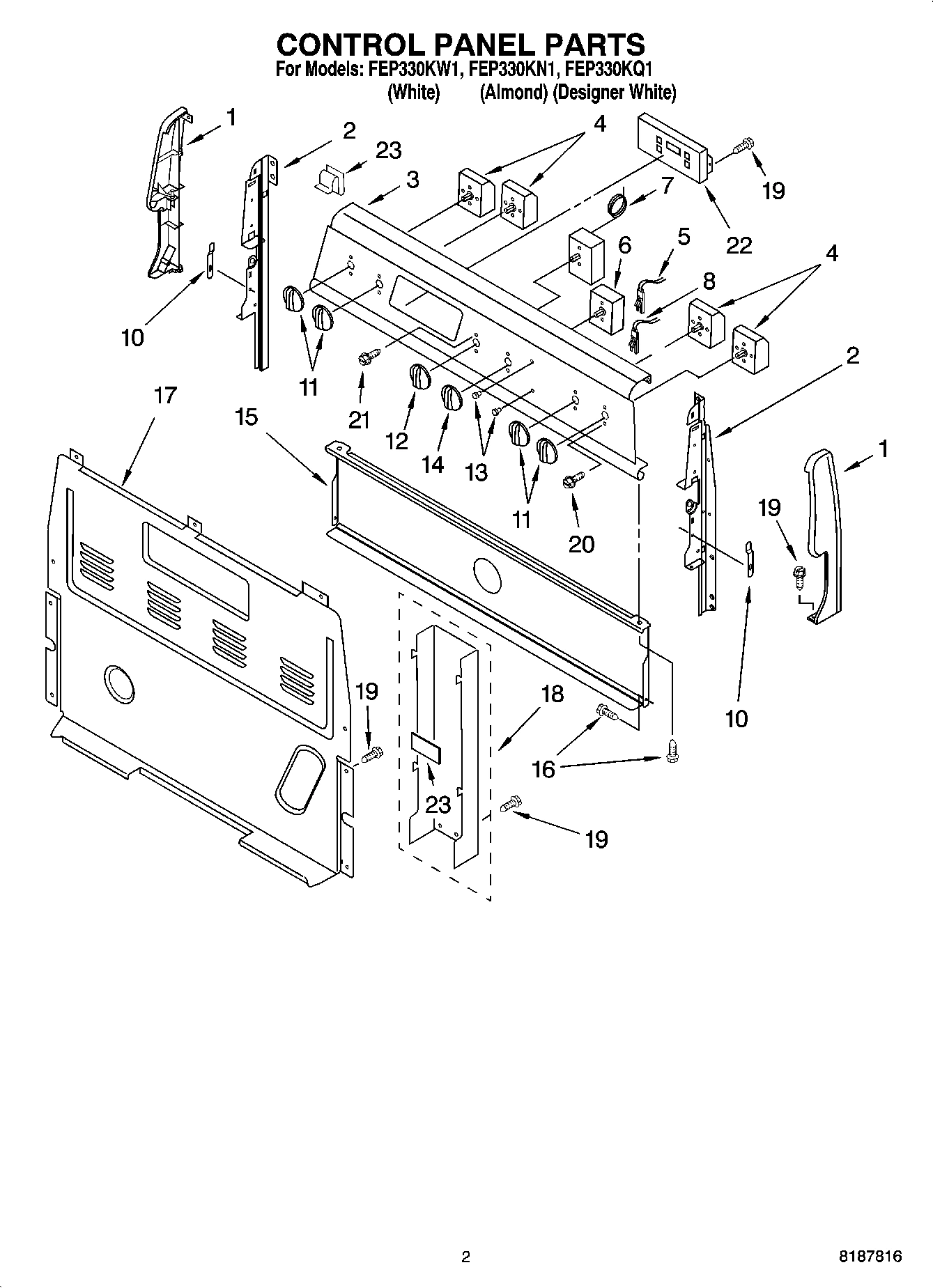 02 - CONTROL PANEL PARTS