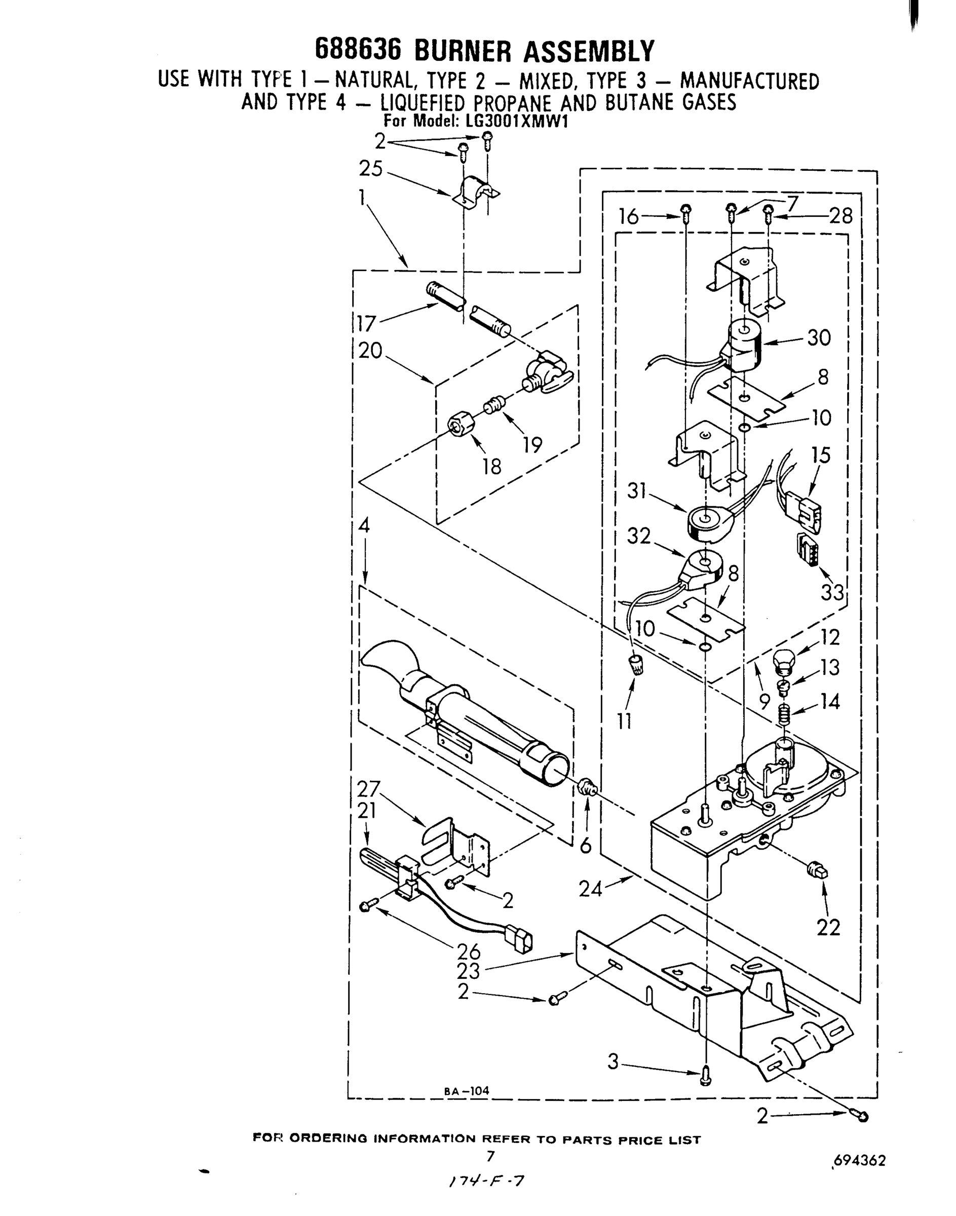 05 - 688636 BURNER ASSEMBLY