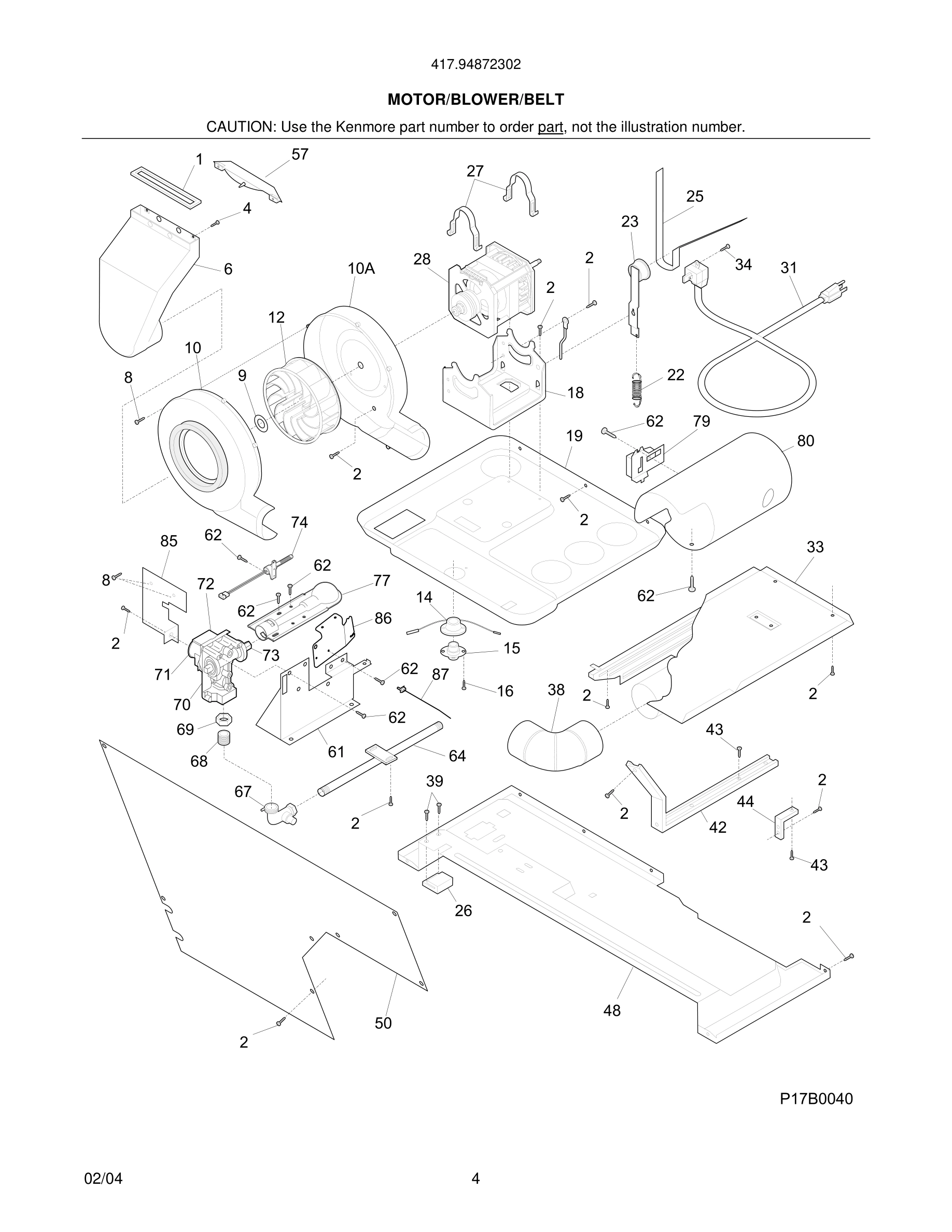 05 - MOTOR/BLOWER/BELT