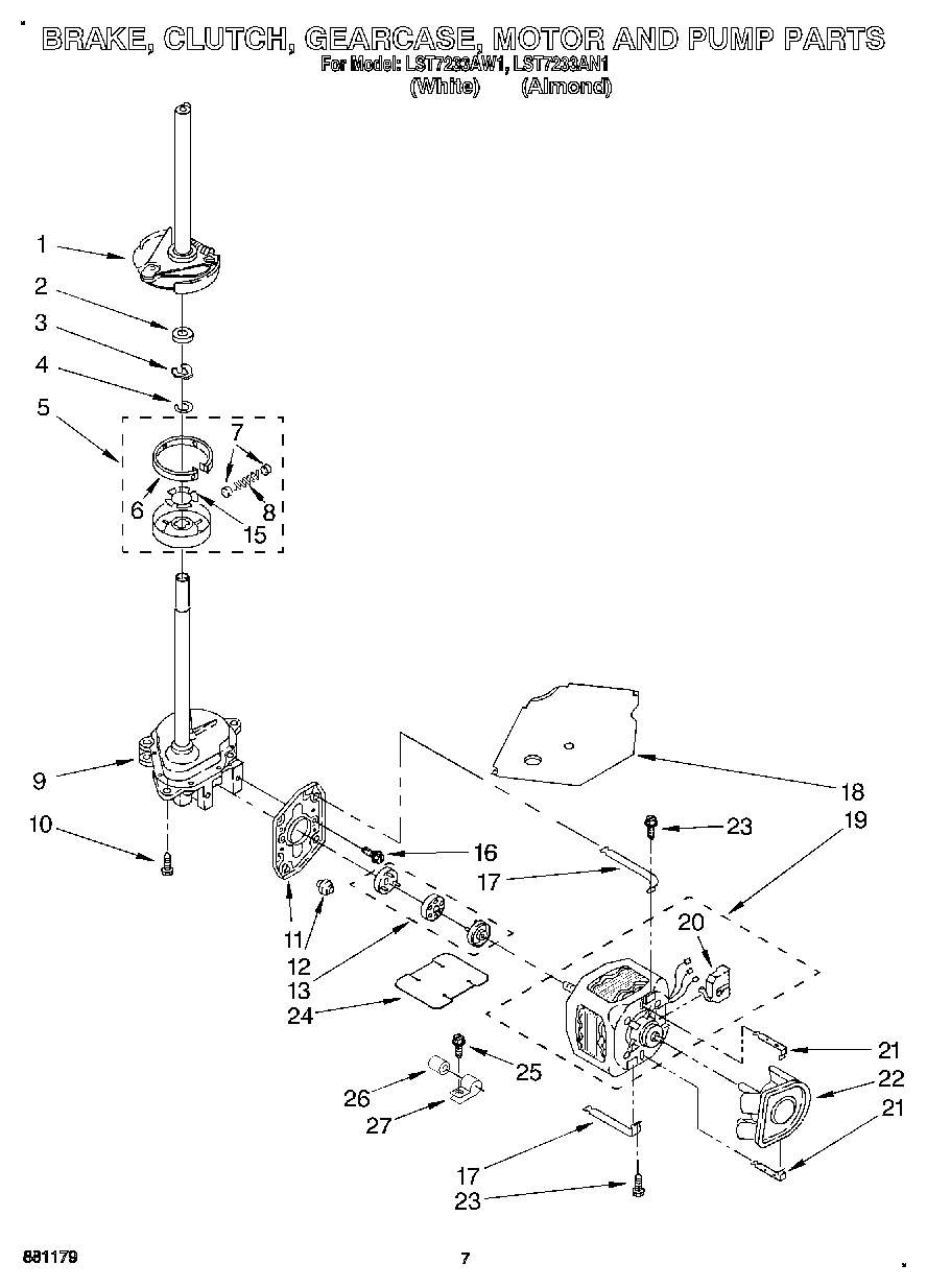 05 - BRAKE, CLUTCH, GEARCASE, MOTOR & PUMP