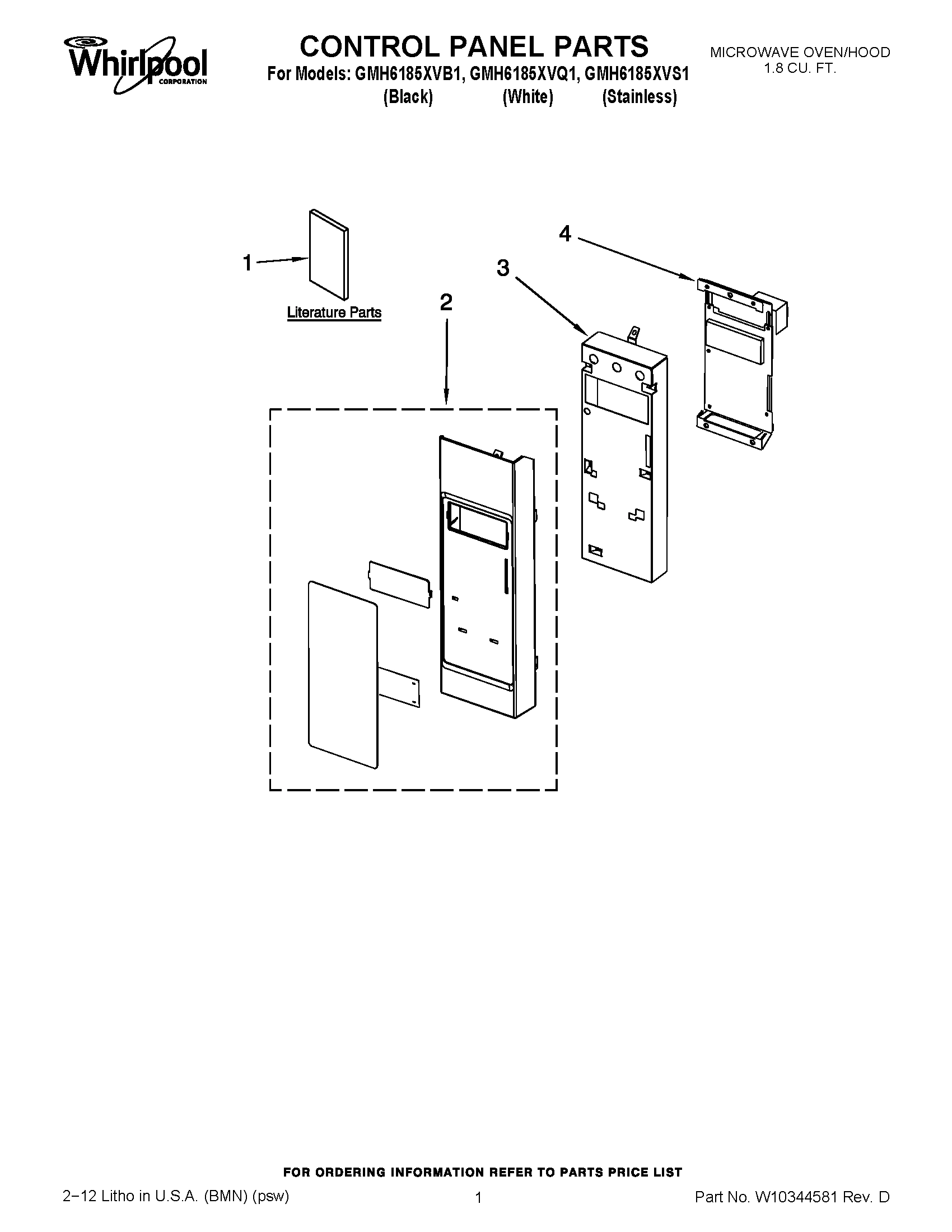 01 - CONTROL PANEL PARTS