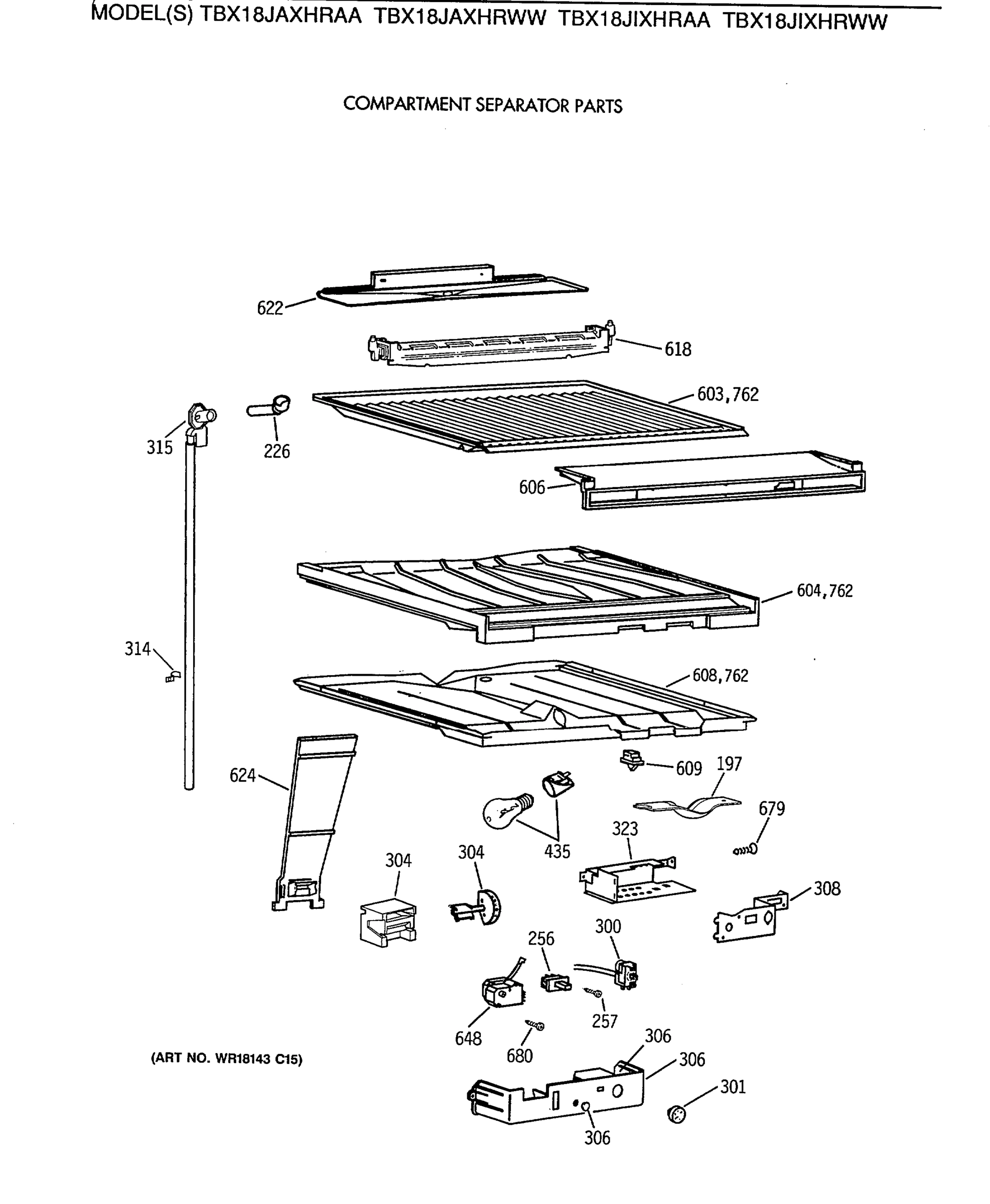 COMPARTMENT SEPARATOR PARTS