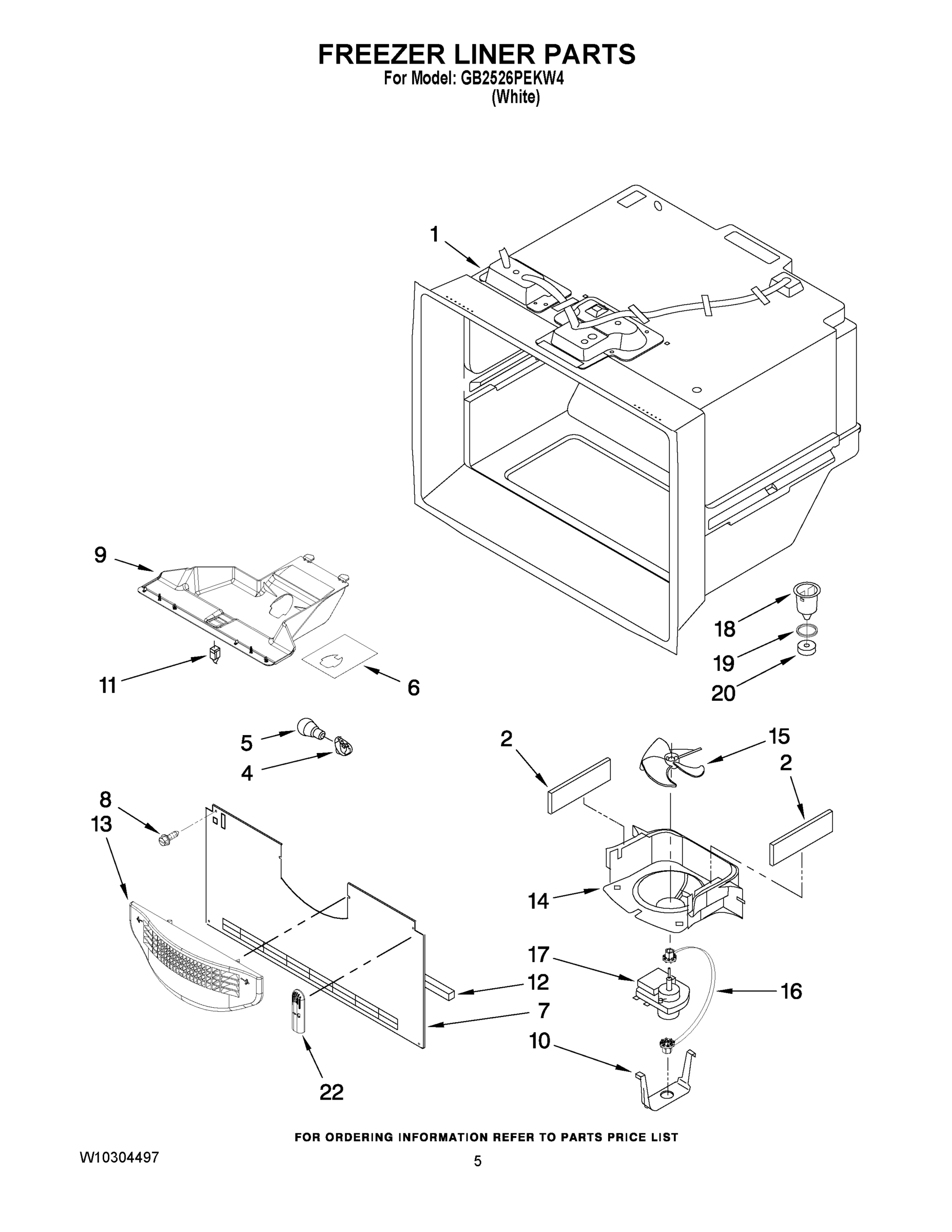 03 - FREEZER LINER PARTS