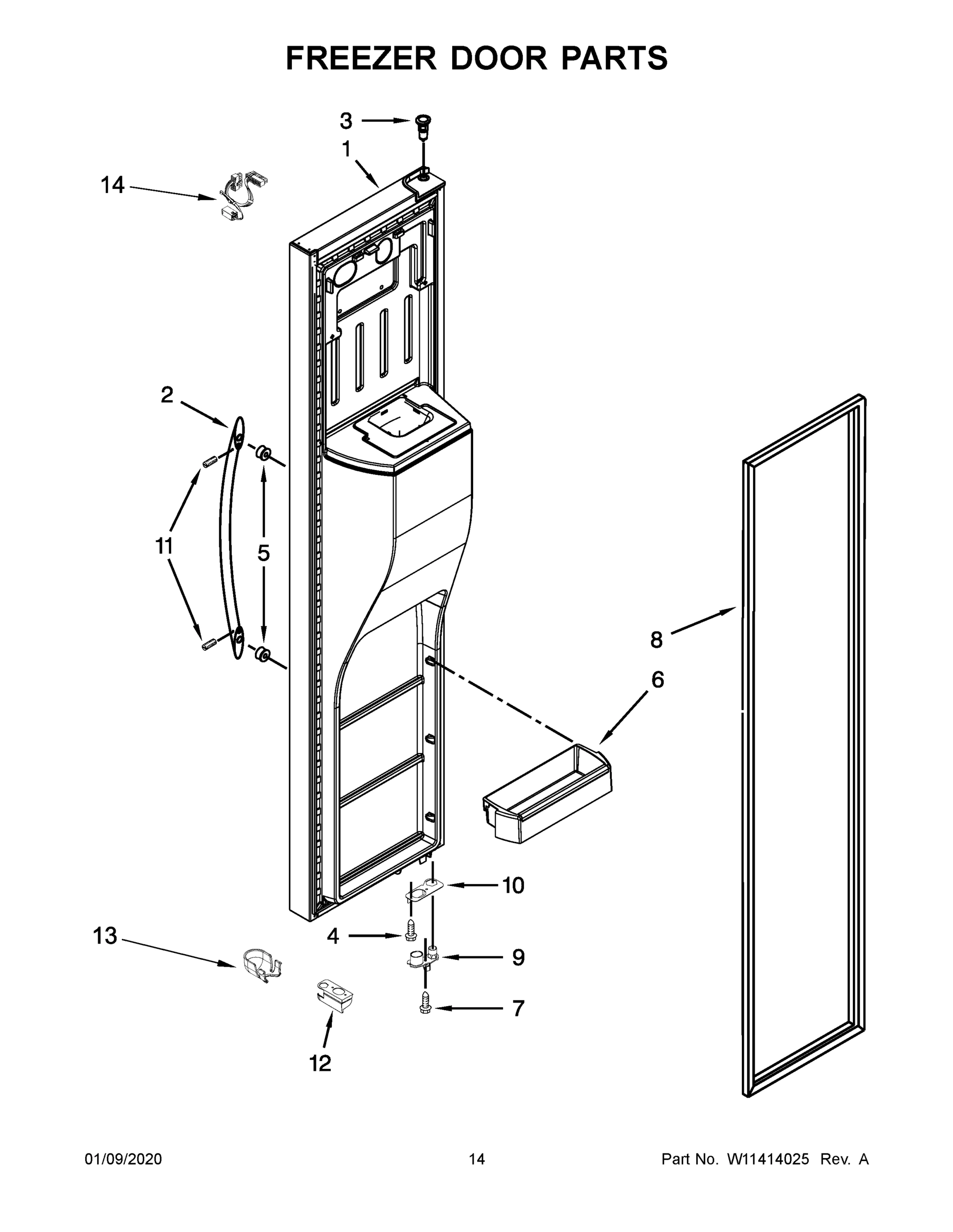 08 - FREEZER DOOR PARTS