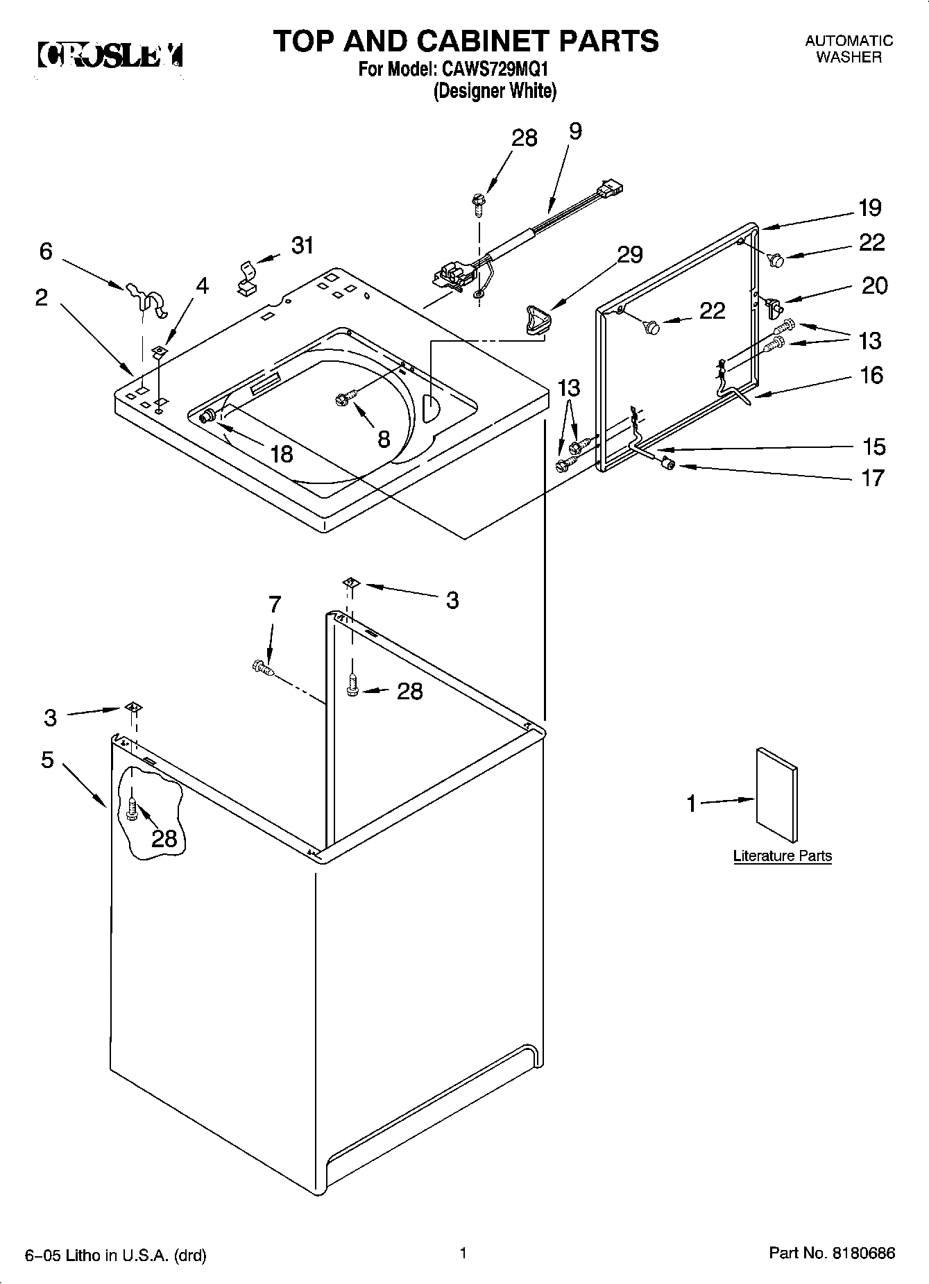 01 - TOP AND CABINET PARTS