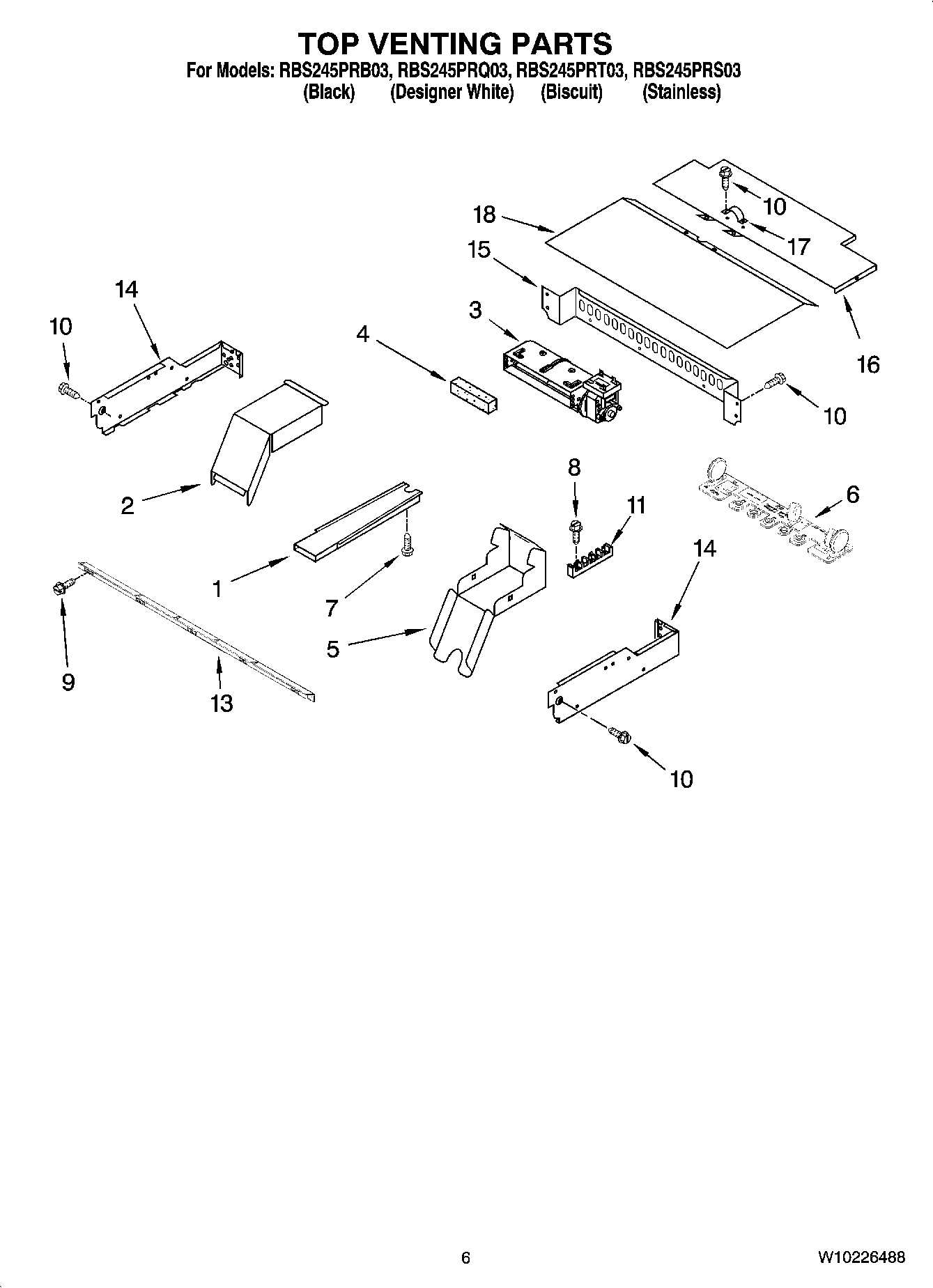 05 - TOP VENTING PARTS, OPTIONAL PARTS