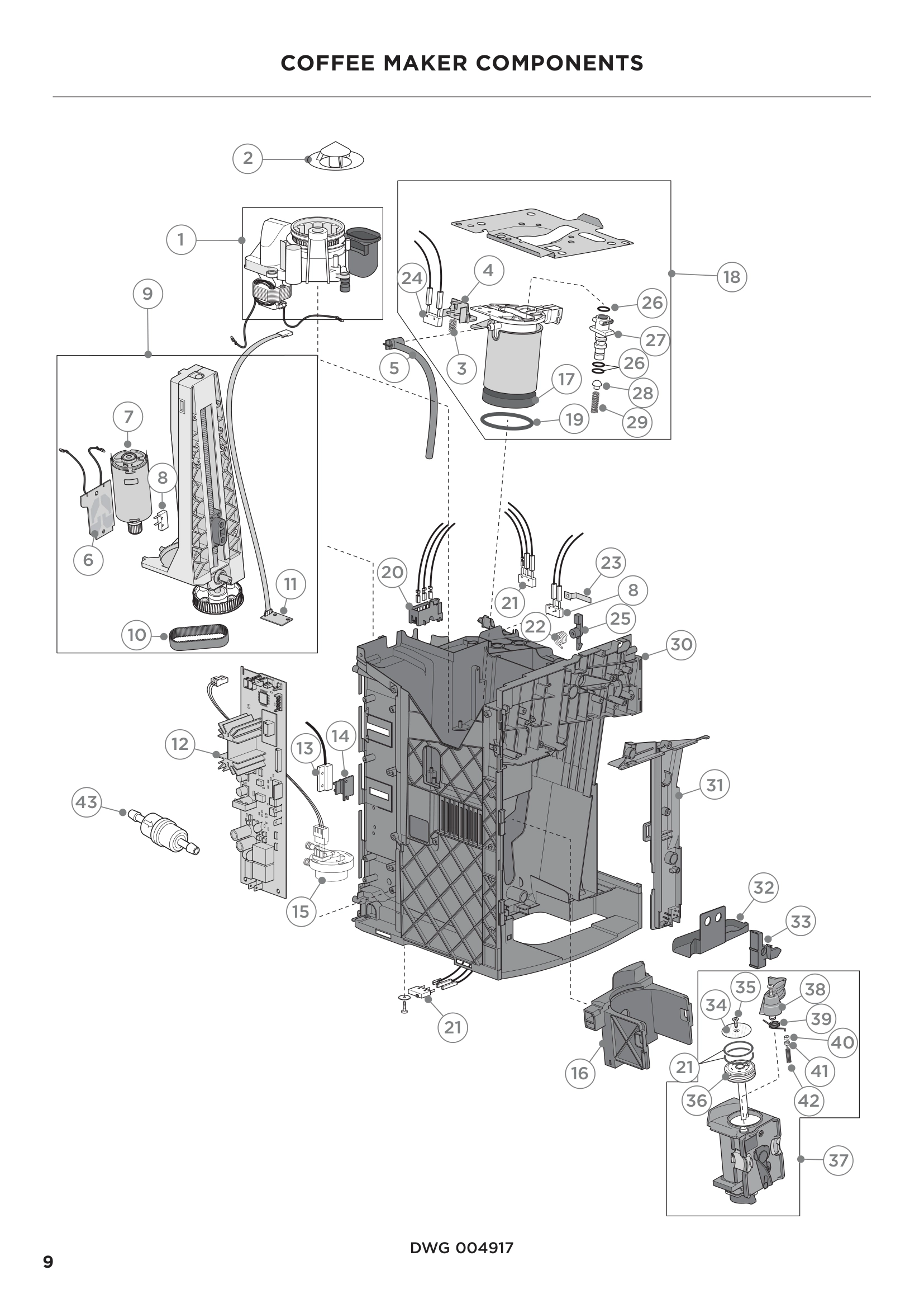 COFFEE MAKER COMPONENTS