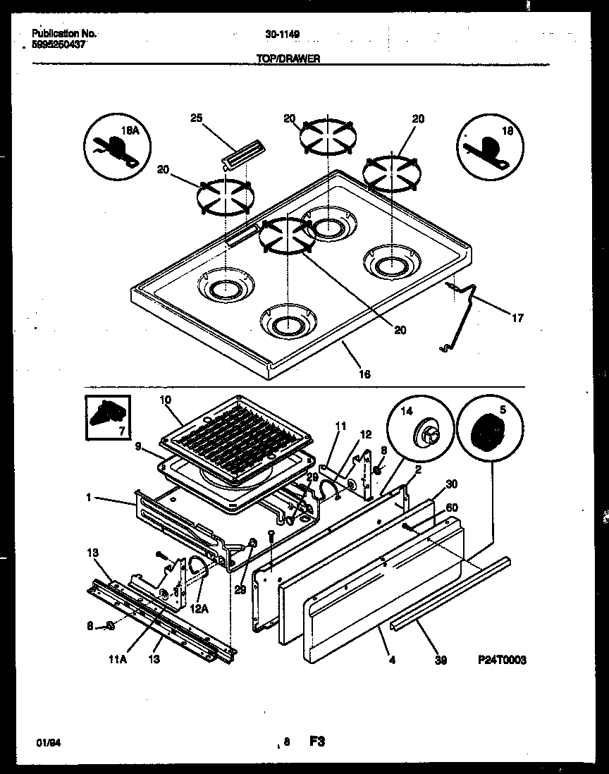 05 - COOKTOP AND BROILER DRAWER PARTS