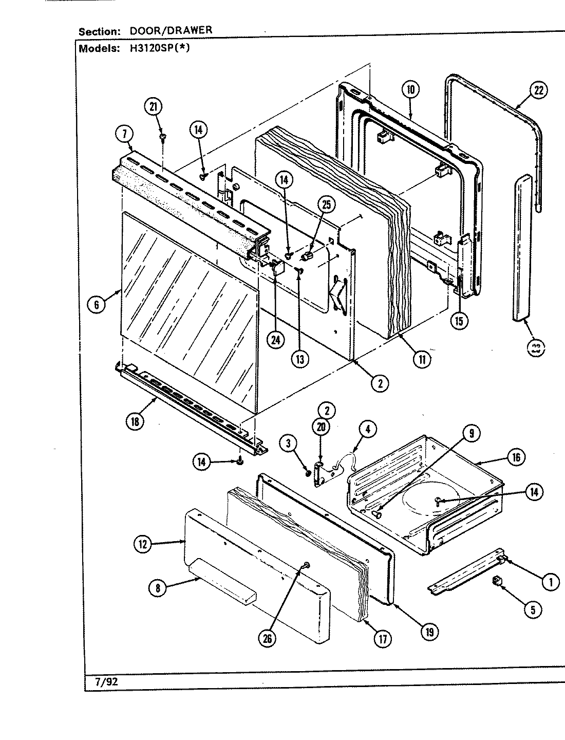 03 - DOOR/DRAWER (H3120SPx)