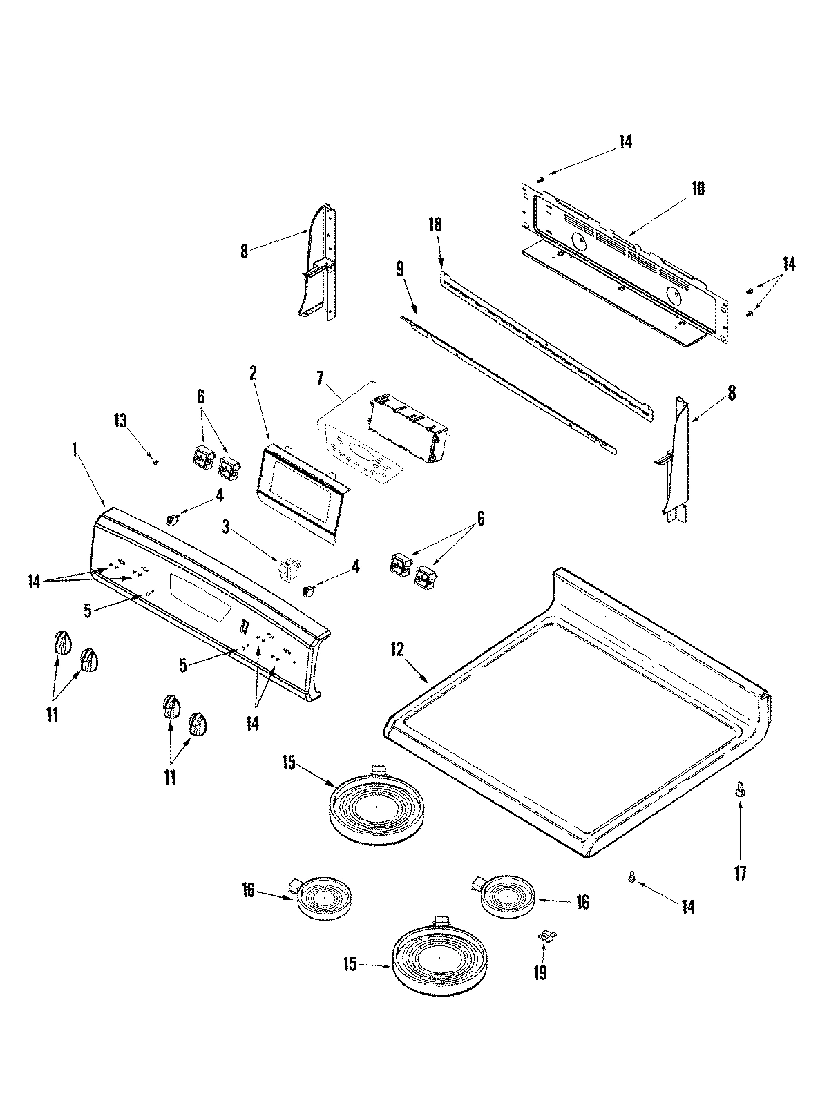 02 - CONTROL PANEL/TOP ASSEMBLY