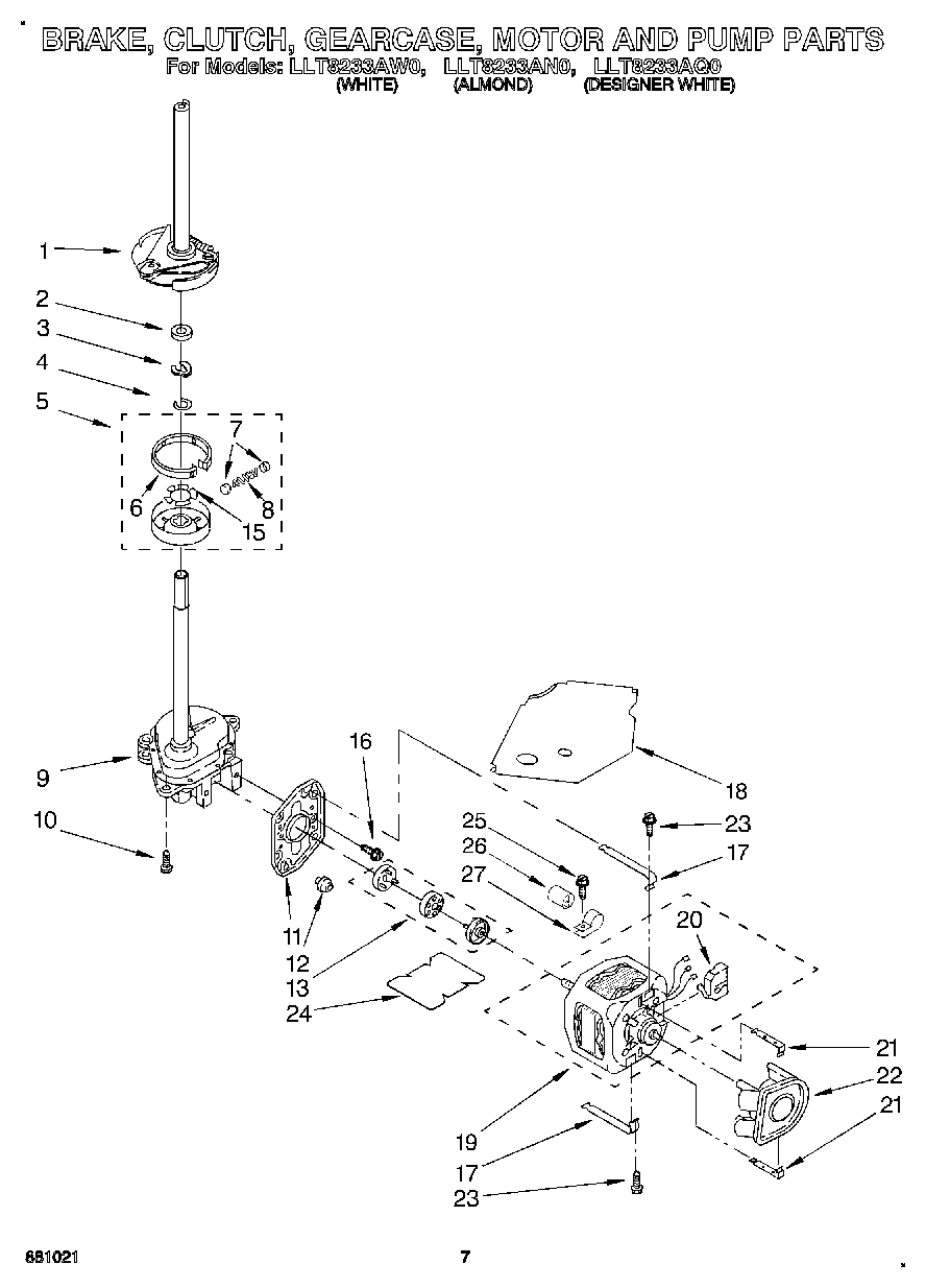05 - BRAKE, CLUTCH, GEARCASE, MOTOR & PUMP