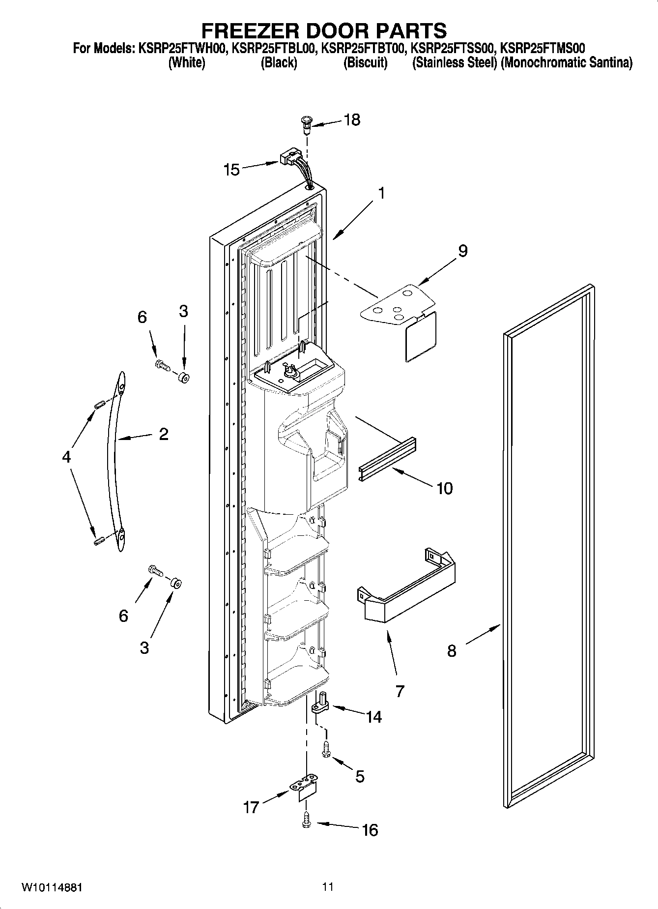 07 - FREEZER DOOR PARTS