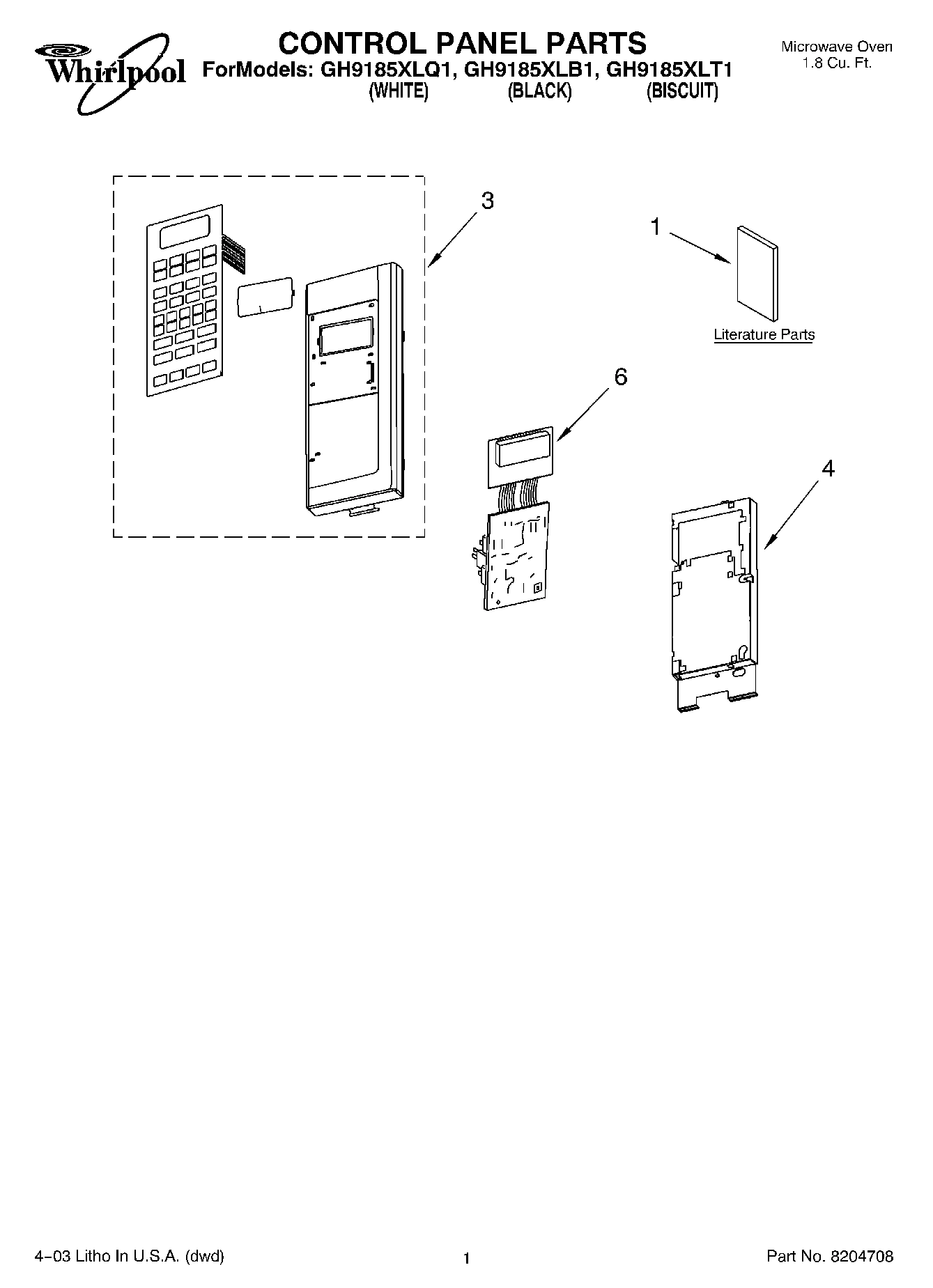 01 - CONTROL PANEL PARTS
