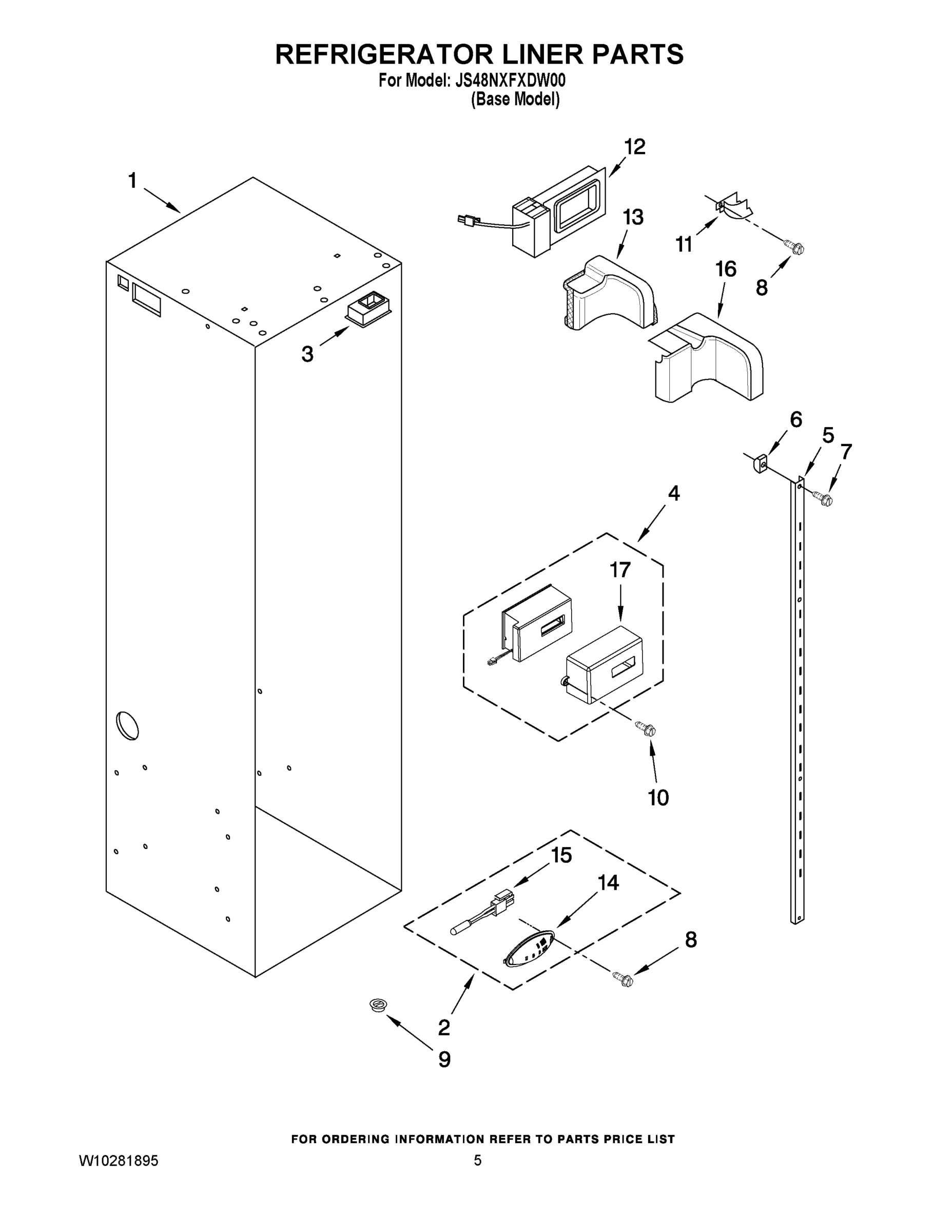 04 - REFRIGERATOR LINER PARTS
