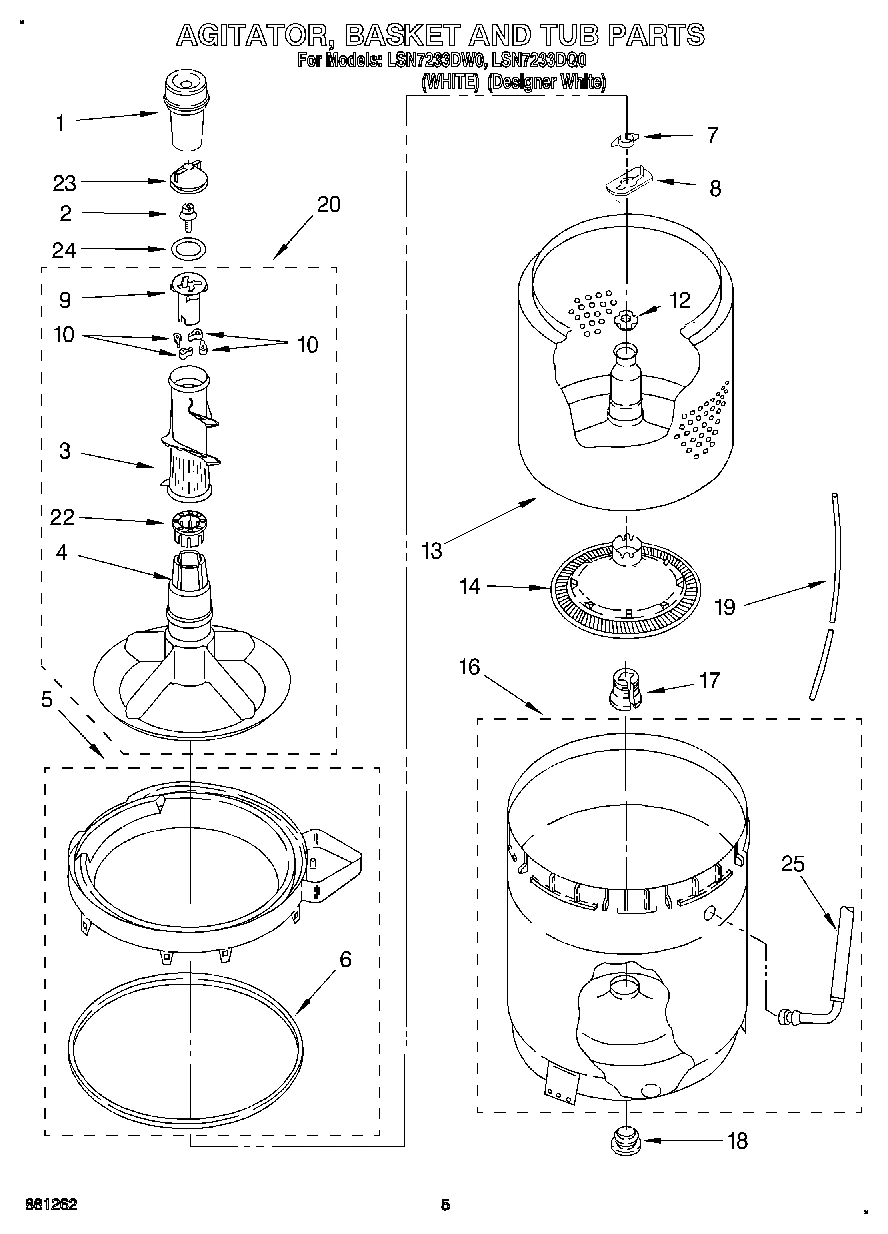04 - AGITATOR, BASKET AND TUB
