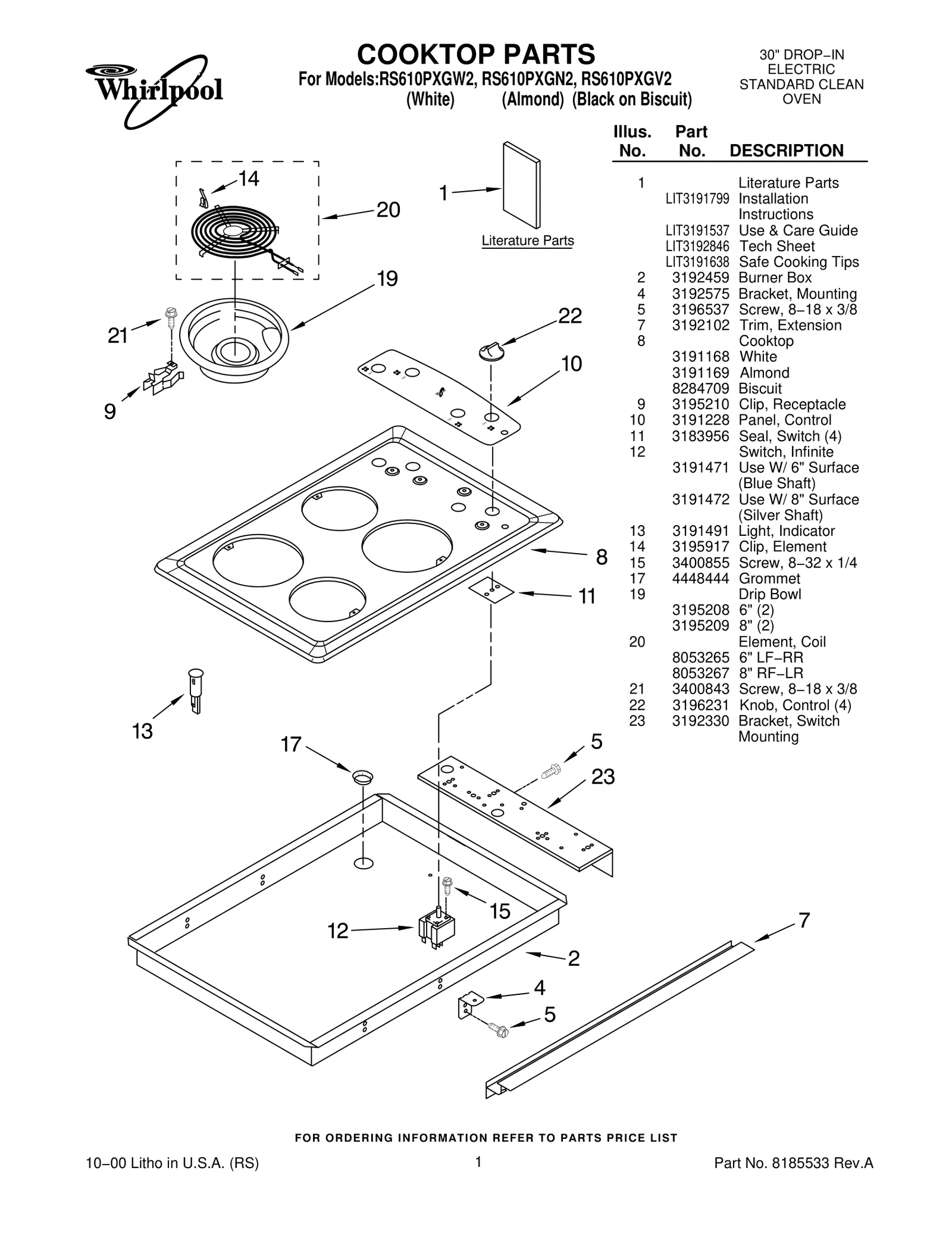COOKTOP PARTS