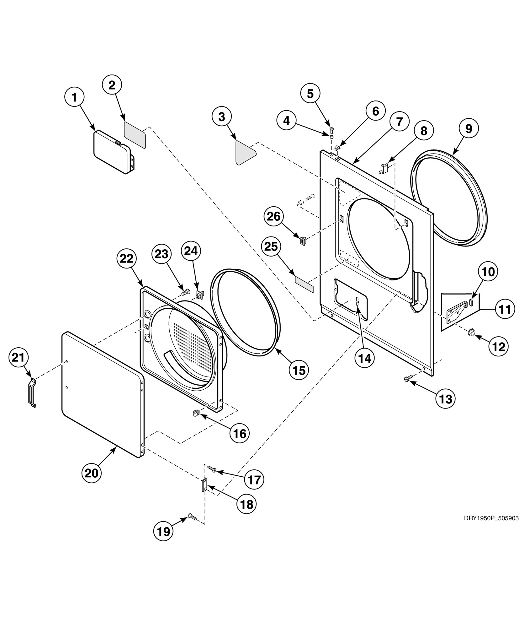 Loading Door, Front Panel and Seals