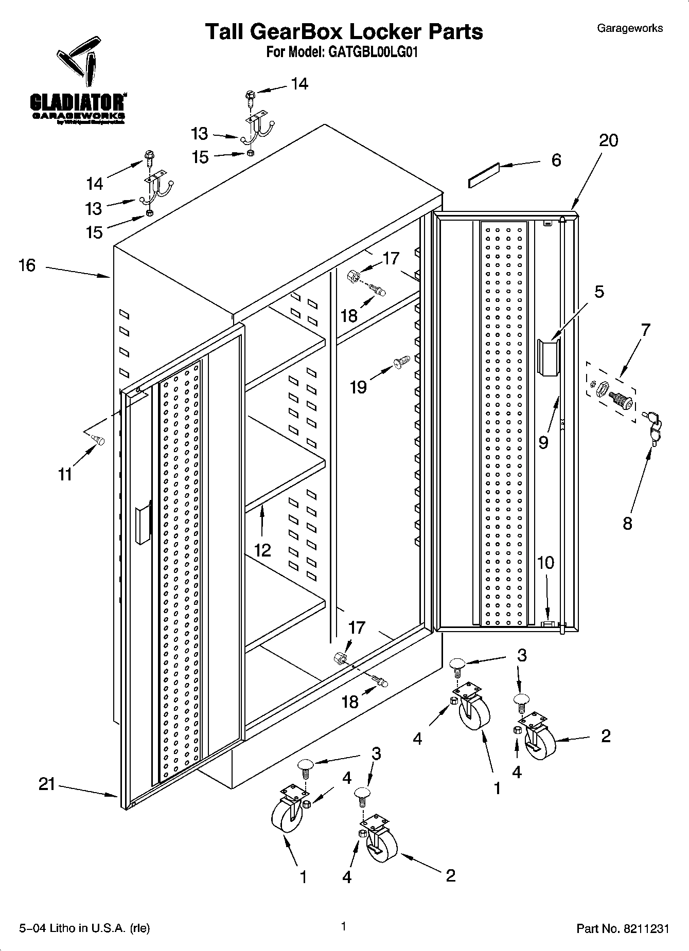 01 - Tall GearBox Locker Parts