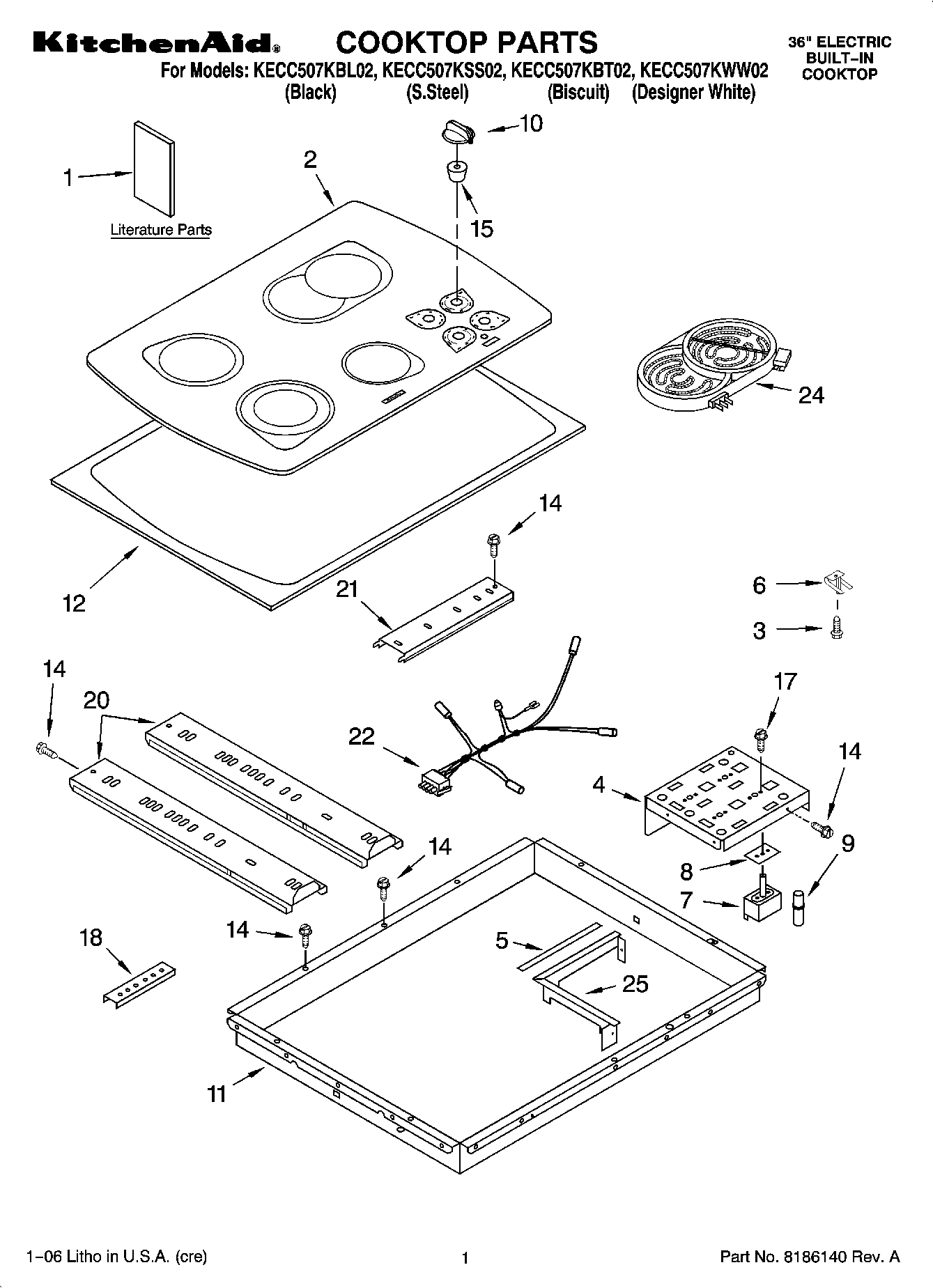 01 - COOKTOP PARTS, OPTIONAL PARTS