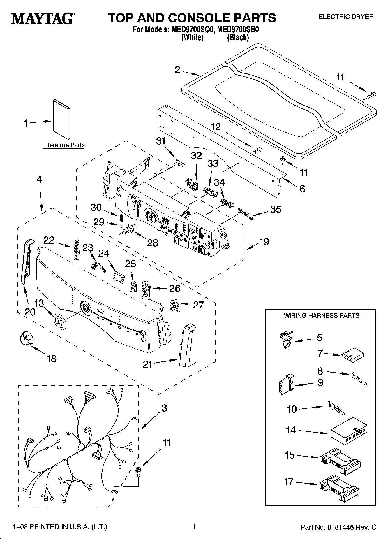 01 - TOP AND CONSOLE PARTS