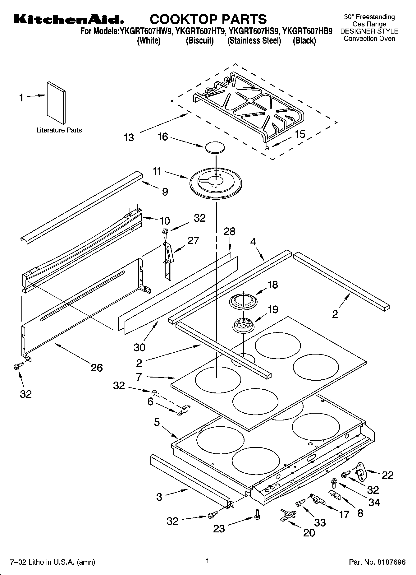 01 - COOKTOP PARTS