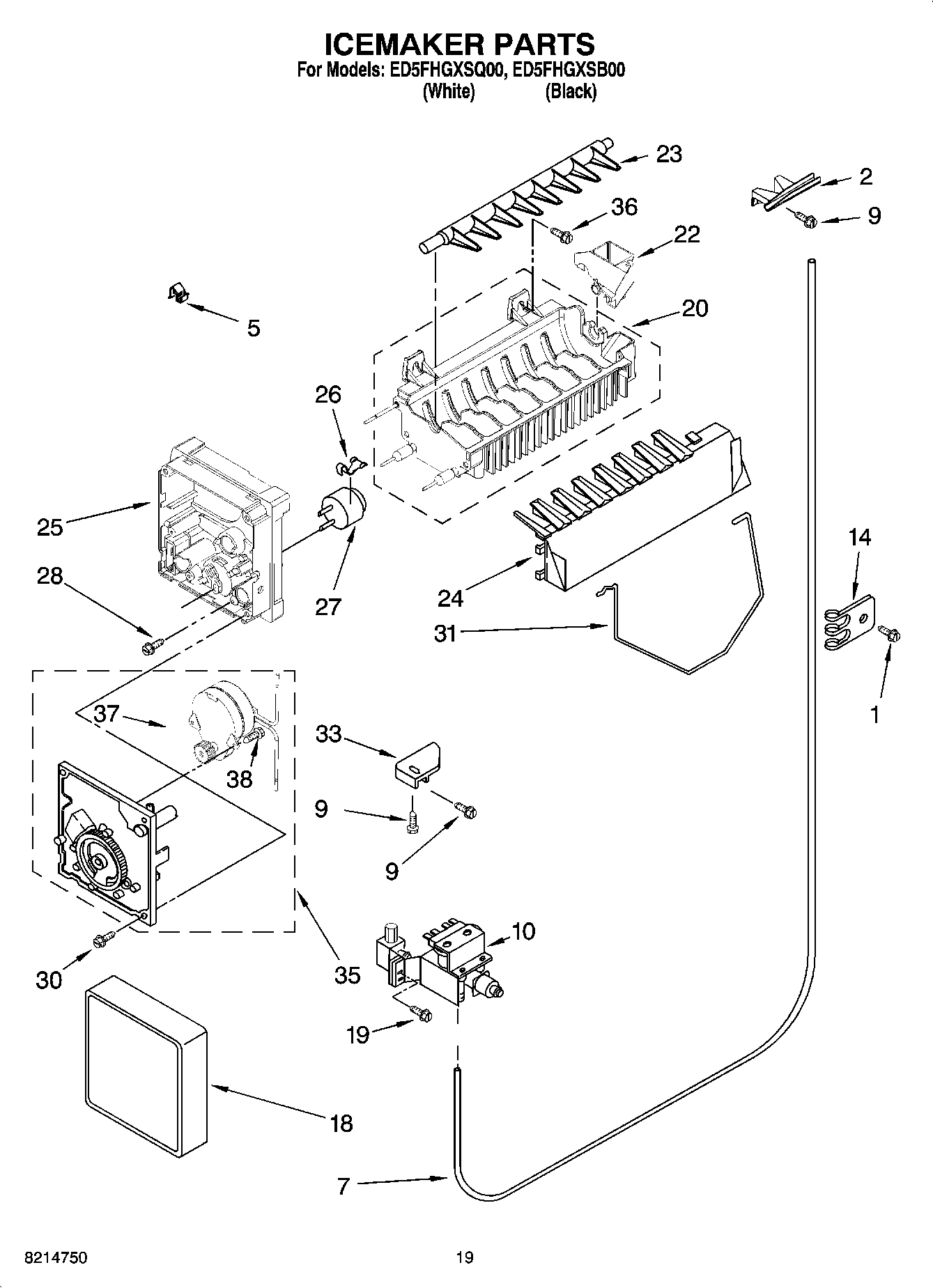 12 - ICEMAKER PARTS, OPTIONAL PARTS (NOT INCLUDED)