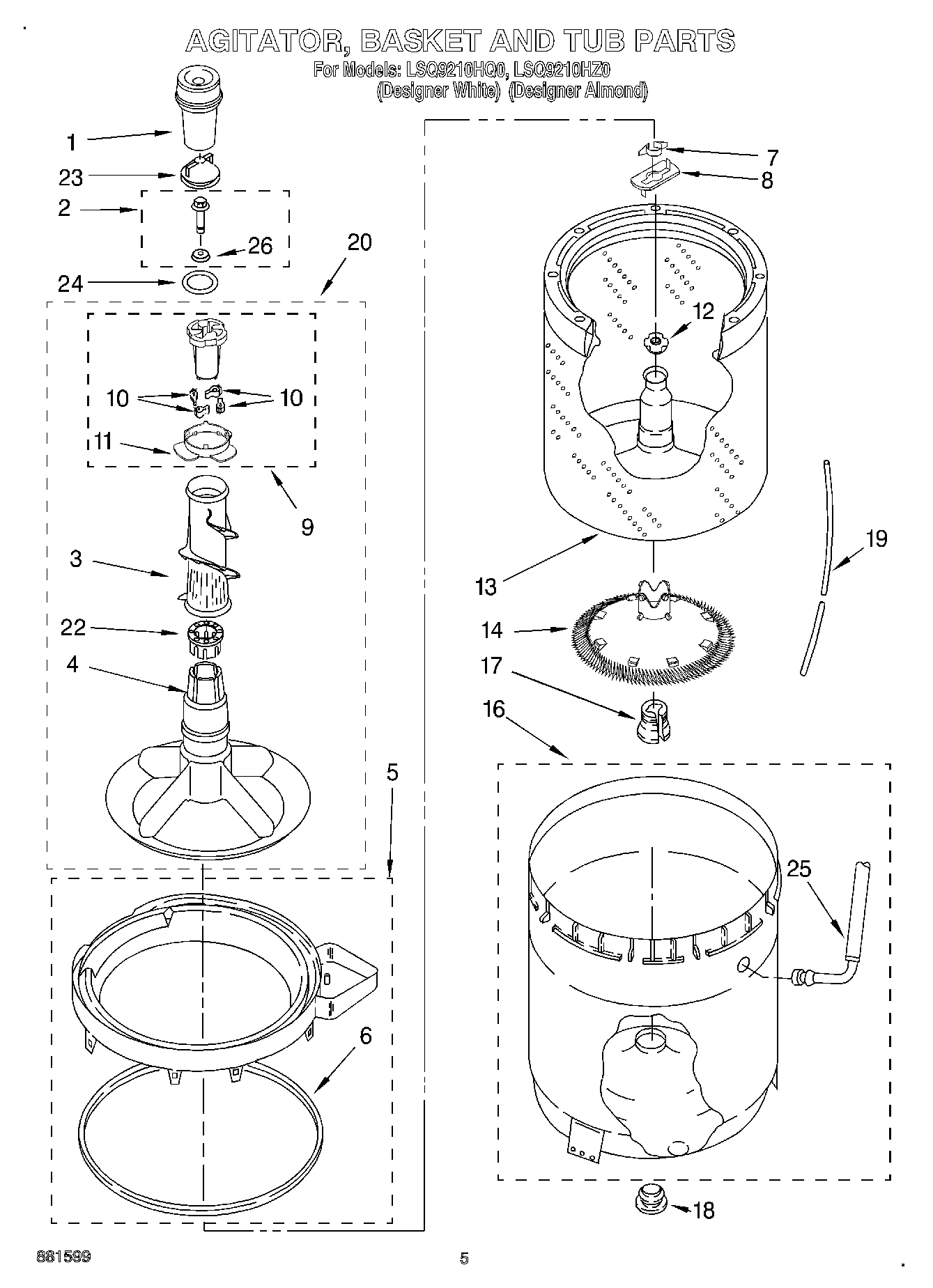 03 - AGITATOR, BASKET, AND TUB