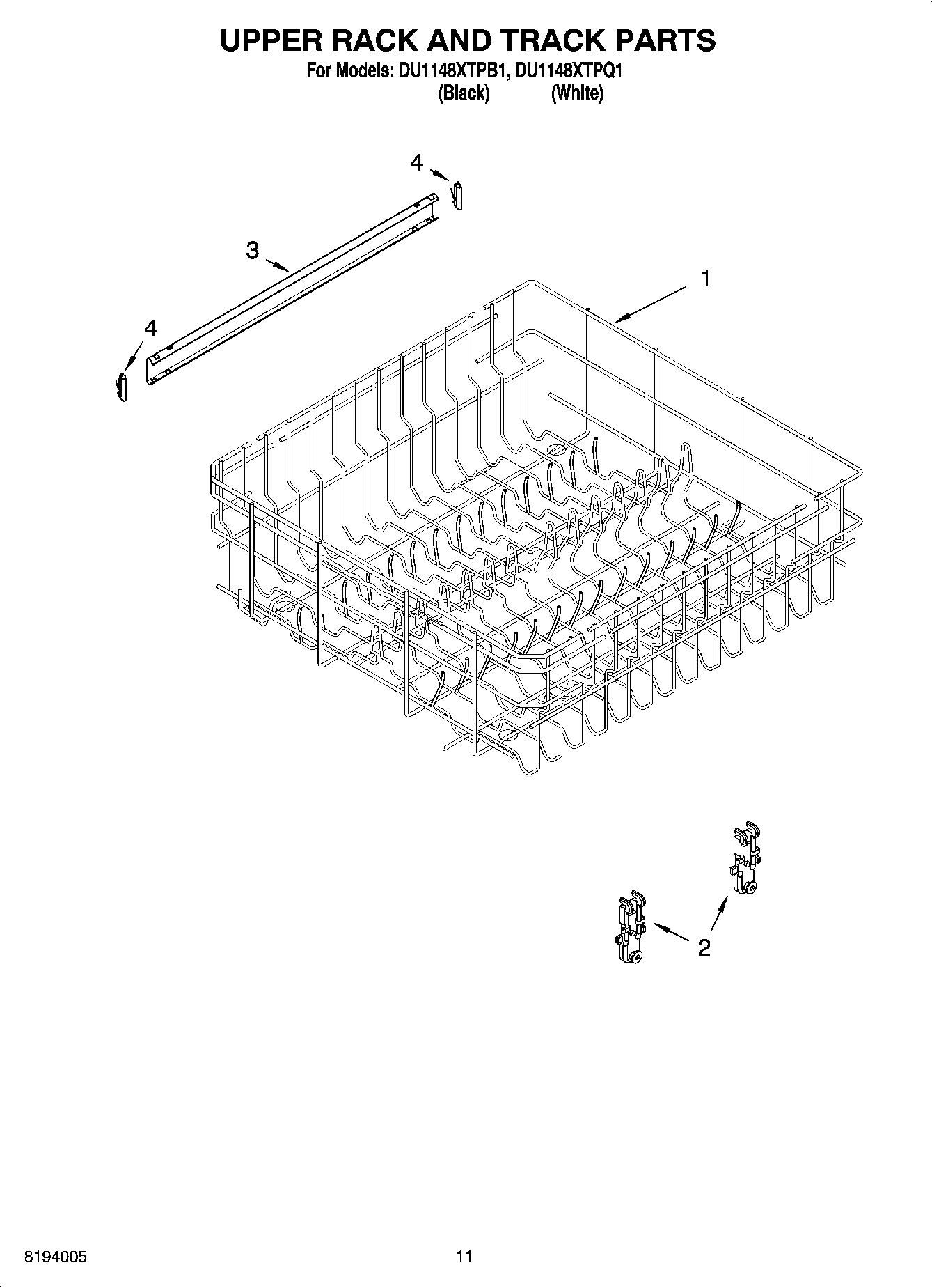 09 - UPPER RACK AND TRACK PARTS