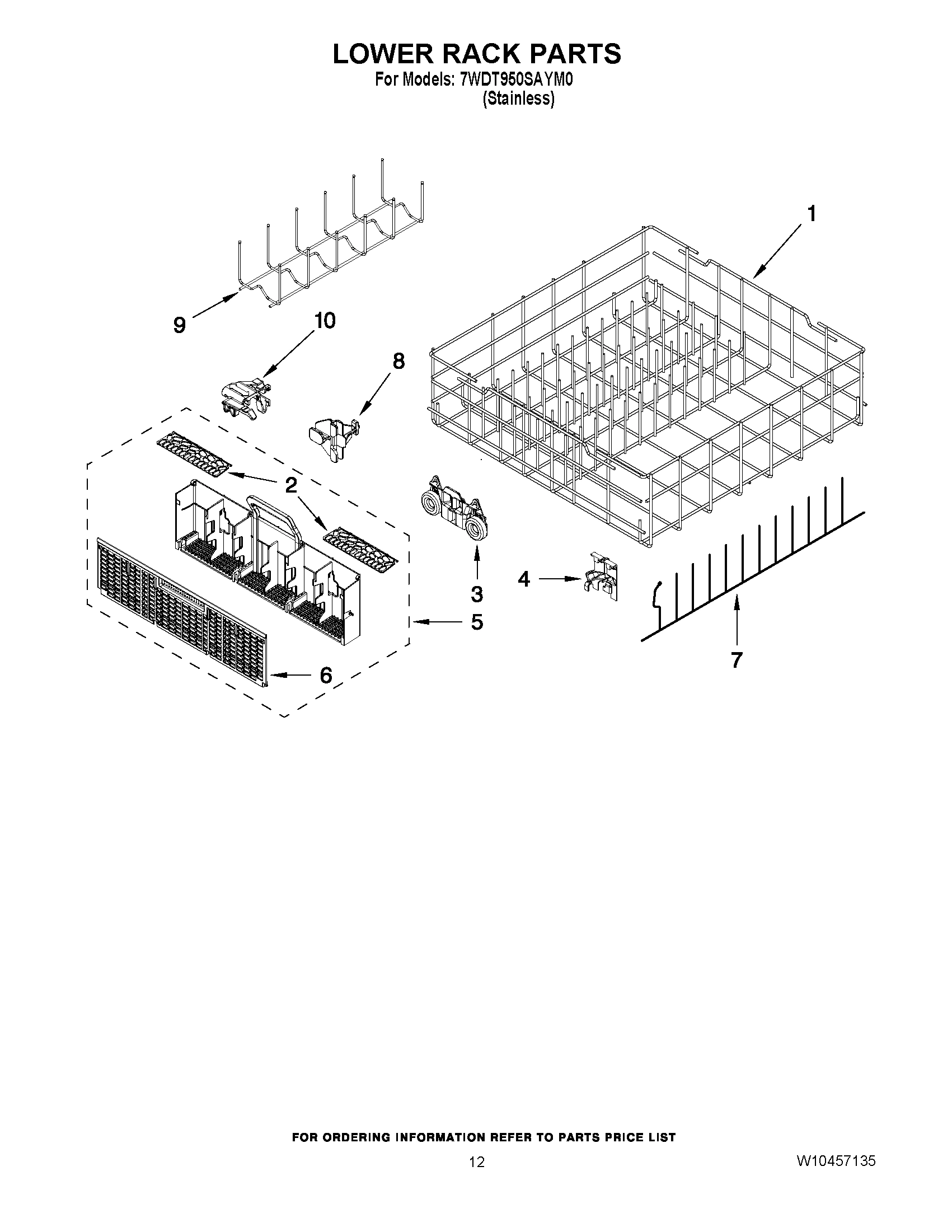 10 - LOWER RACK PARTS