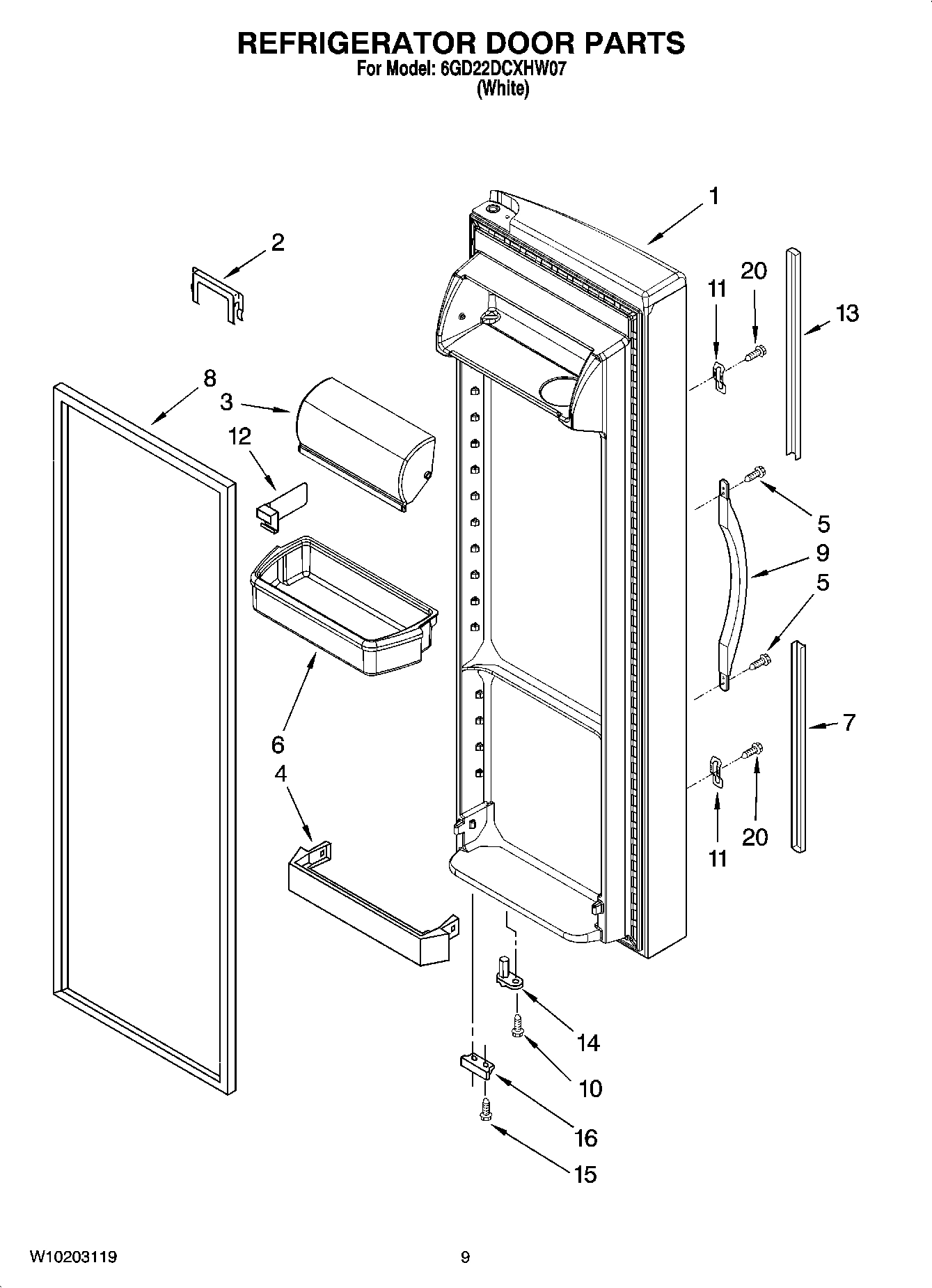 07 - REFRIGERATOR DOOR PARTS
