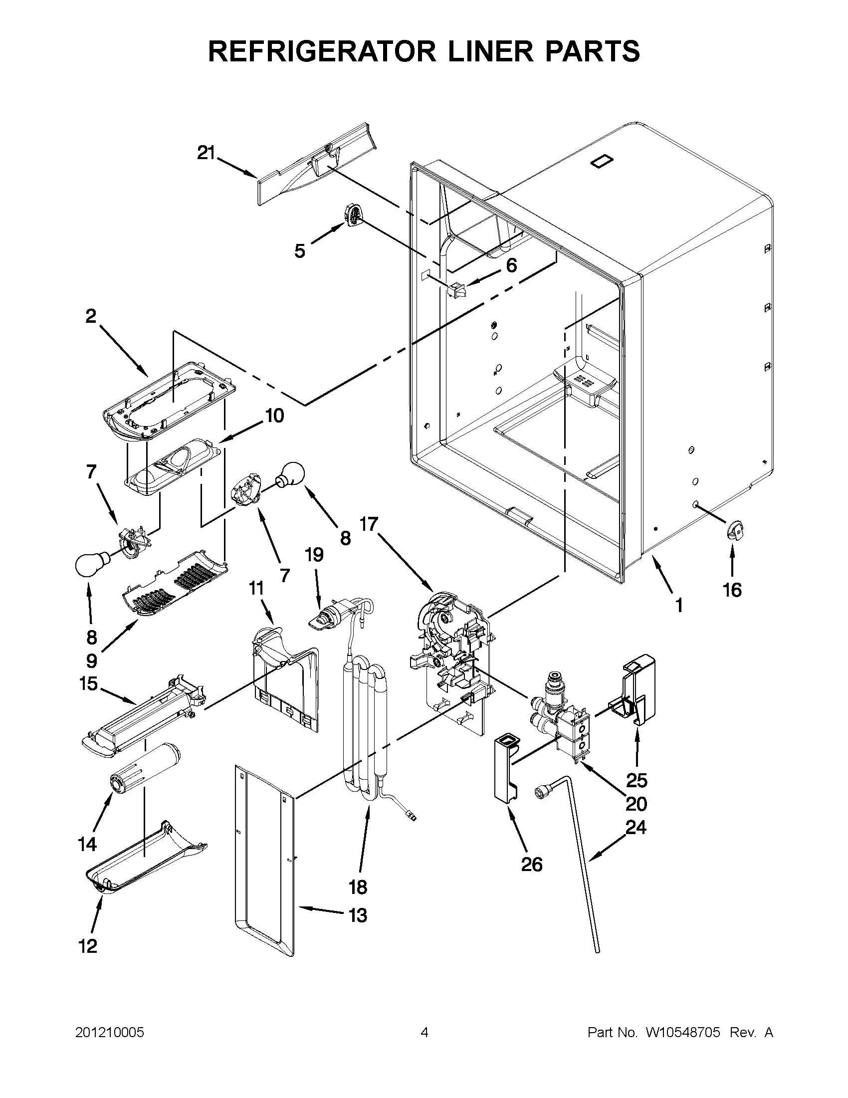 02 - REFRIGERATOR LINER PARTS