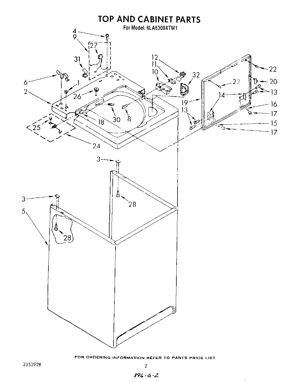 02 - TOP AND CABINET , LITERATURE AND OPTIONAL